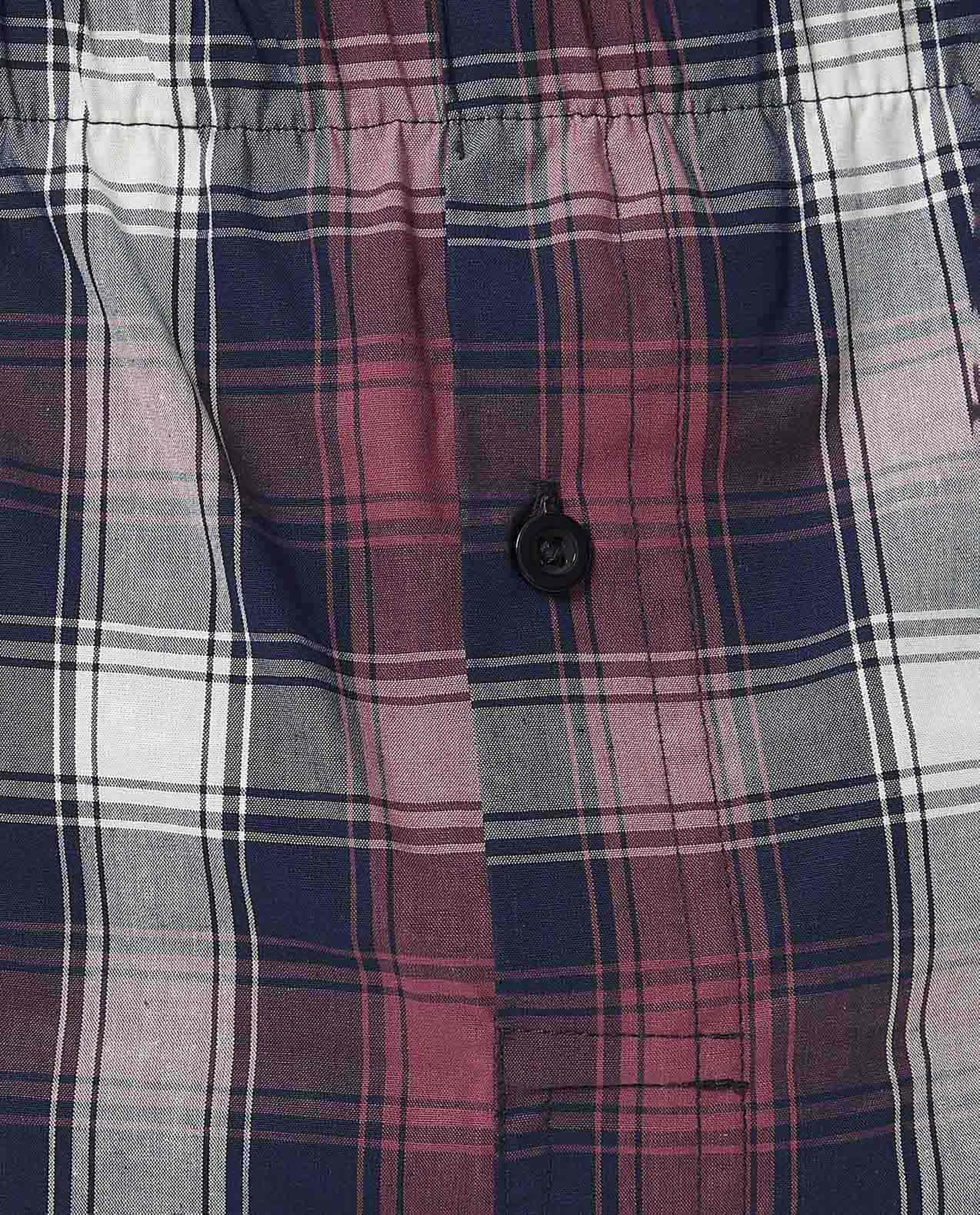 Plaid Boxer with Elastic Waist