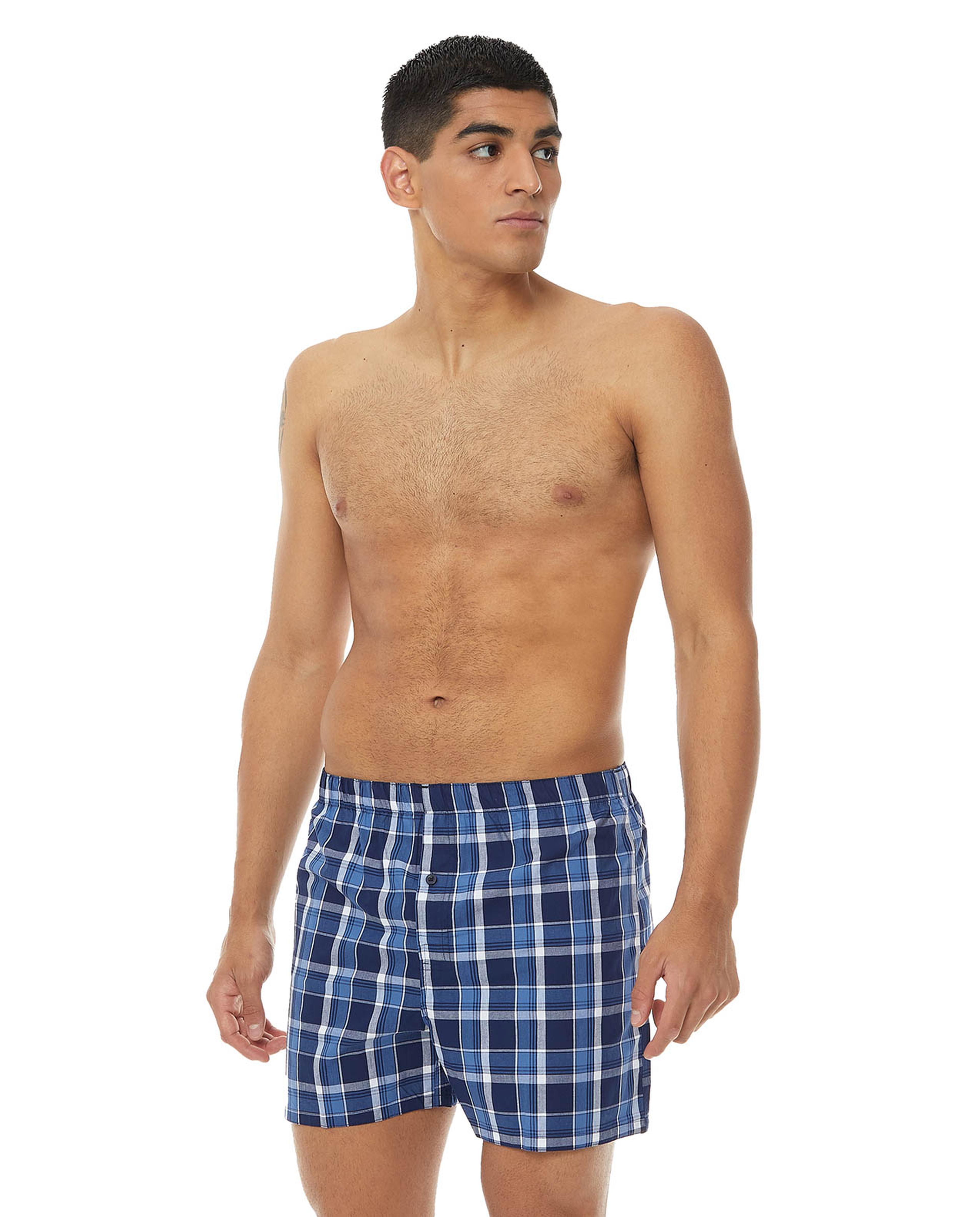 Plaid Boxer with Elastic Waist