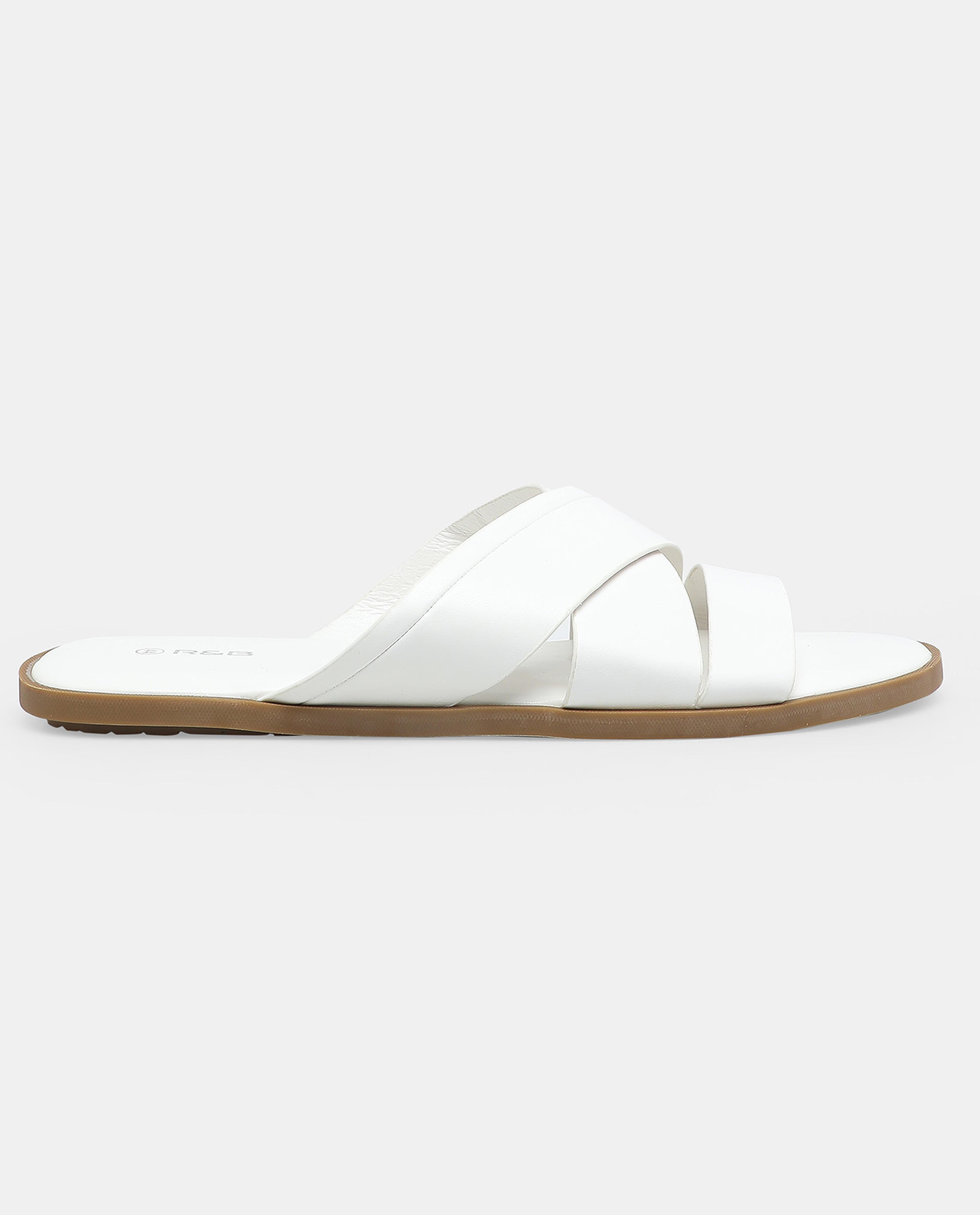 Cross Strap Flat Sandals