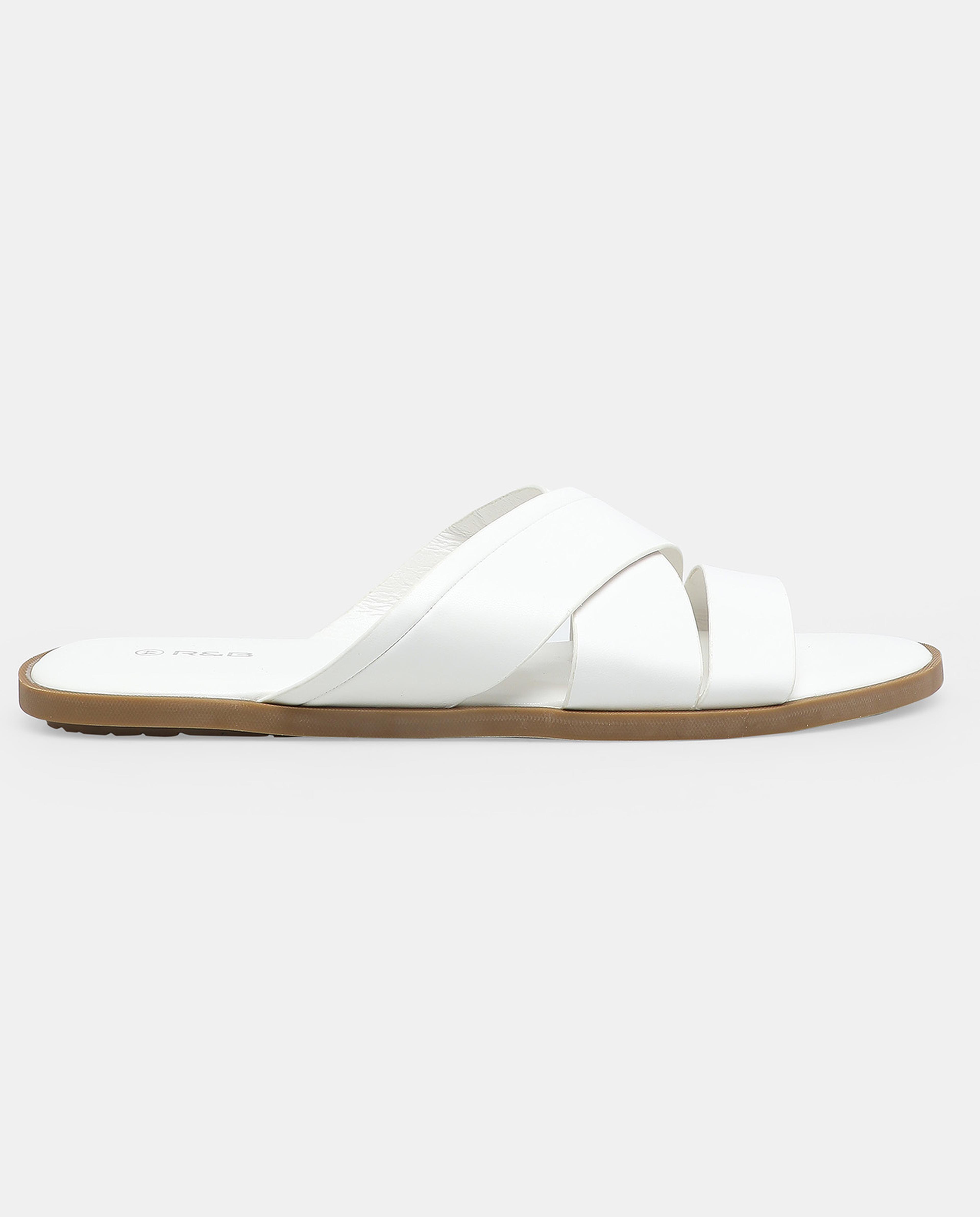 Cross Strap Flat Sandals