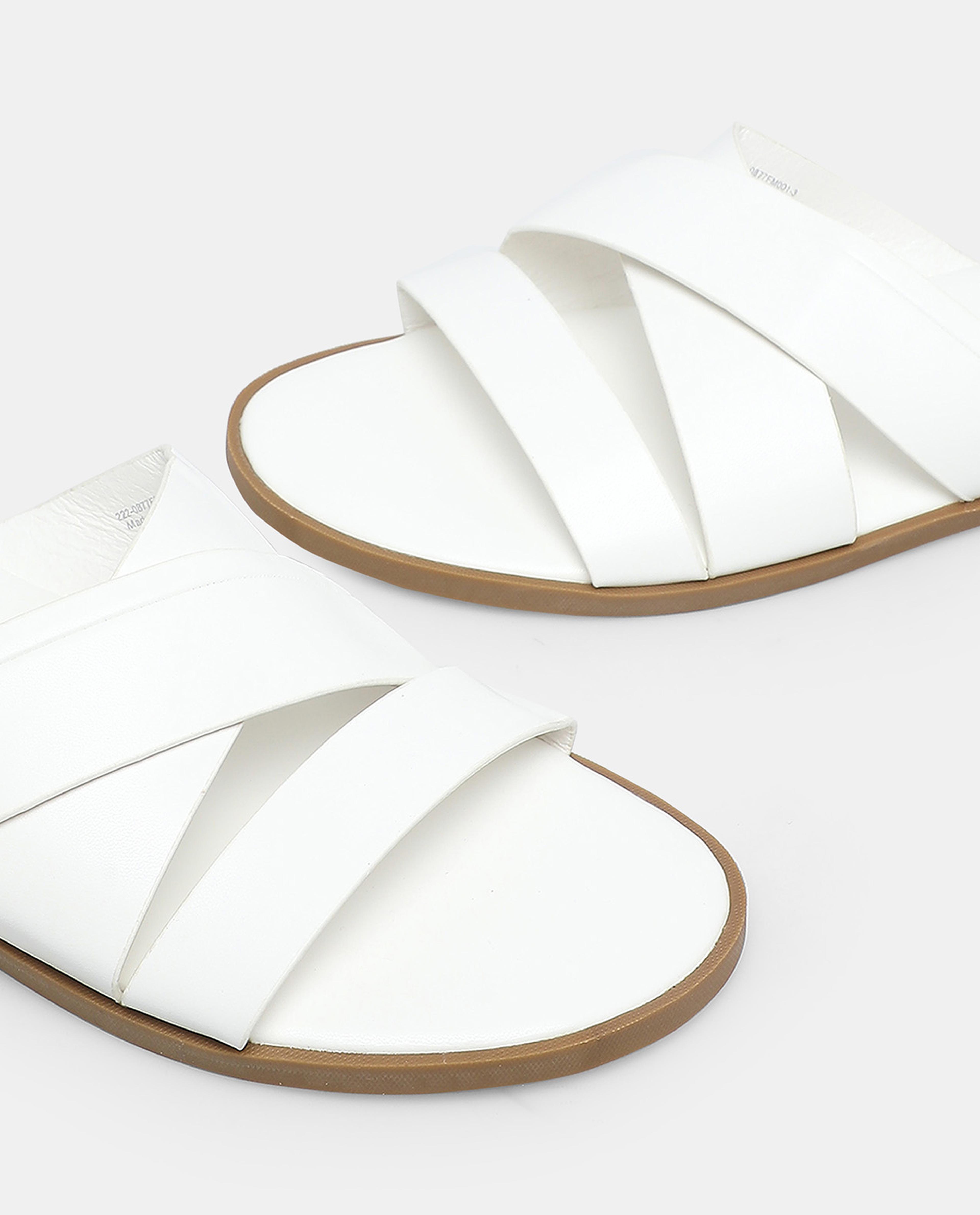 Cross Strap Flat Sandals