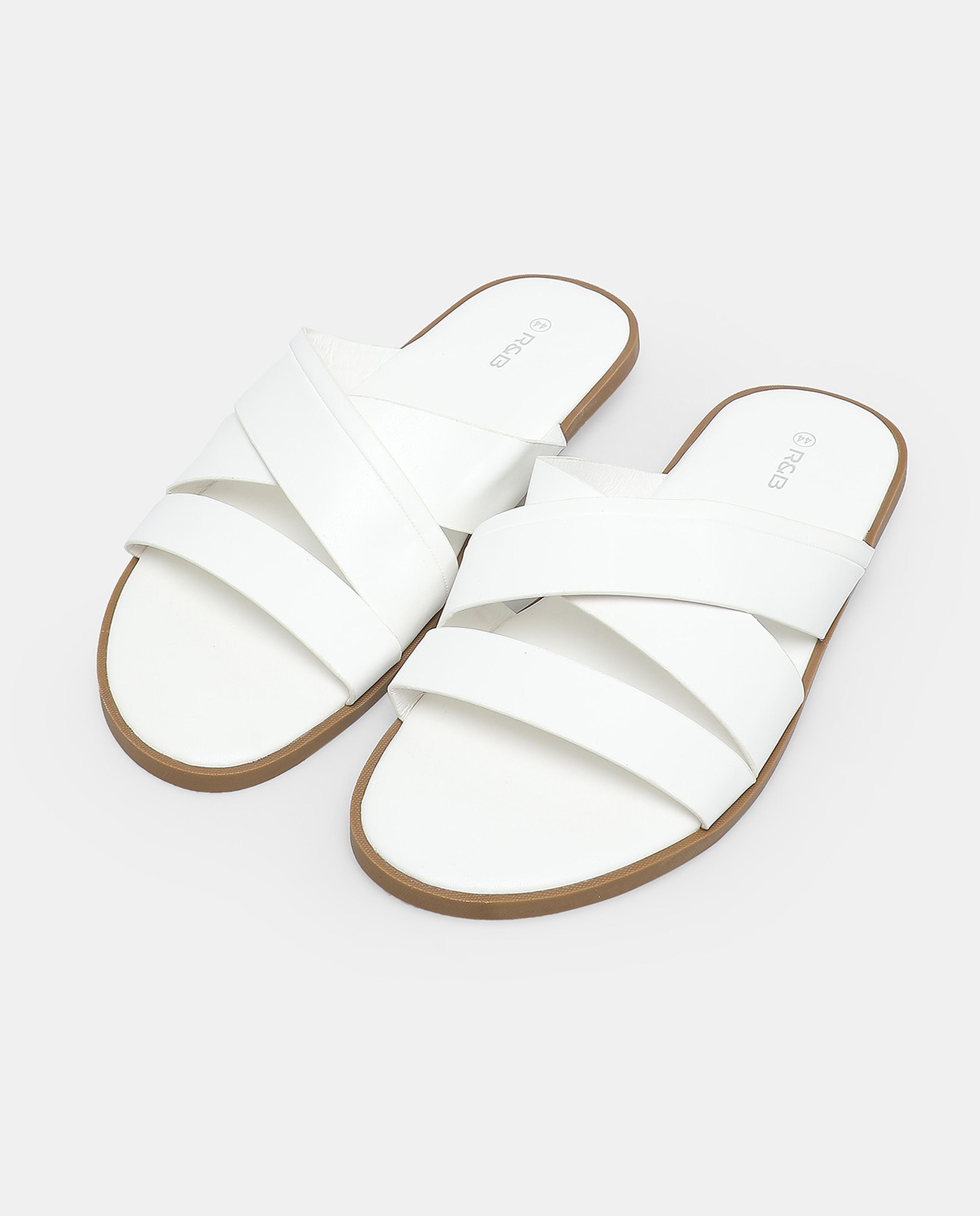 Cross Strap Flat Sandals