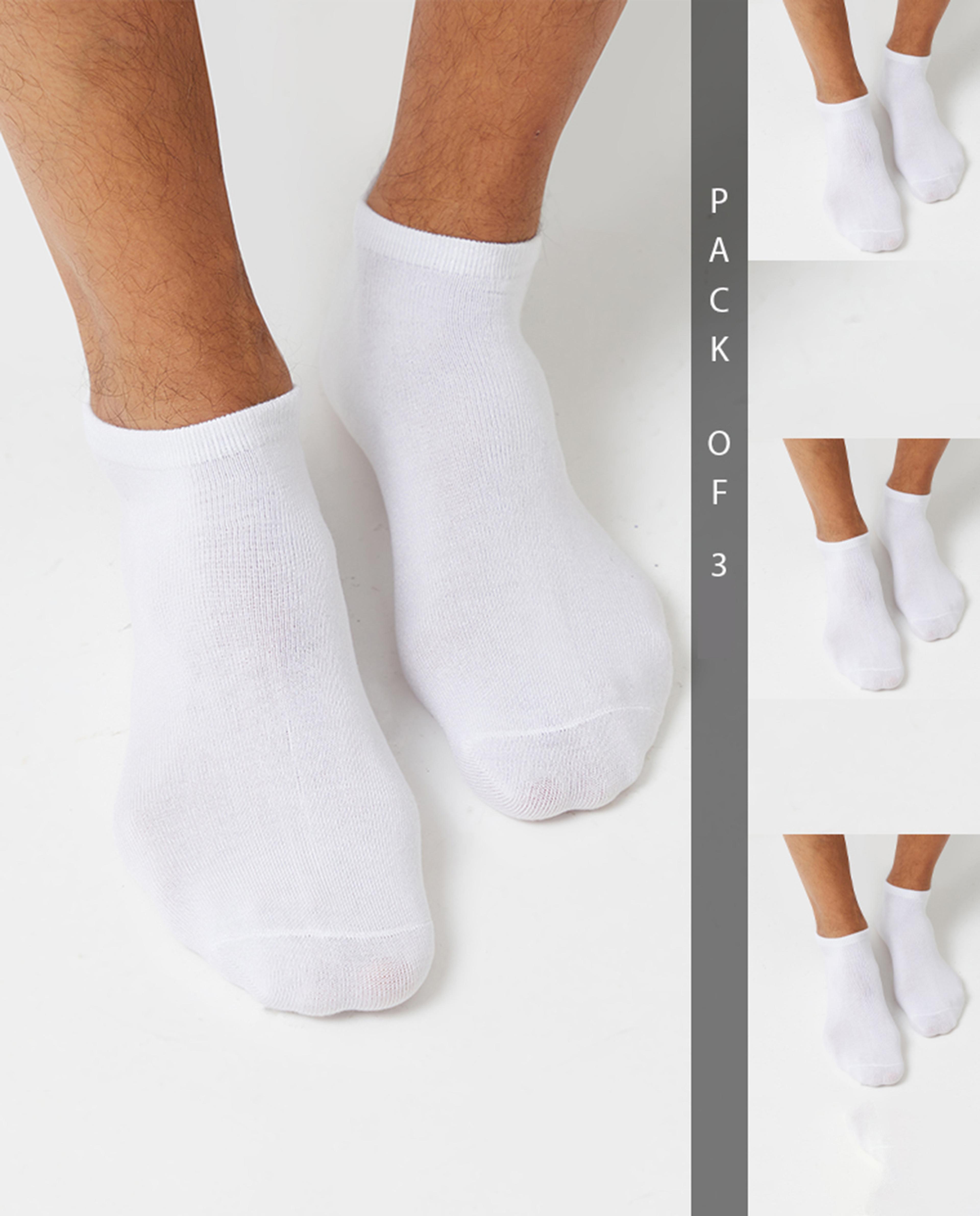 R&B White Ankle Socks - Pack of 5