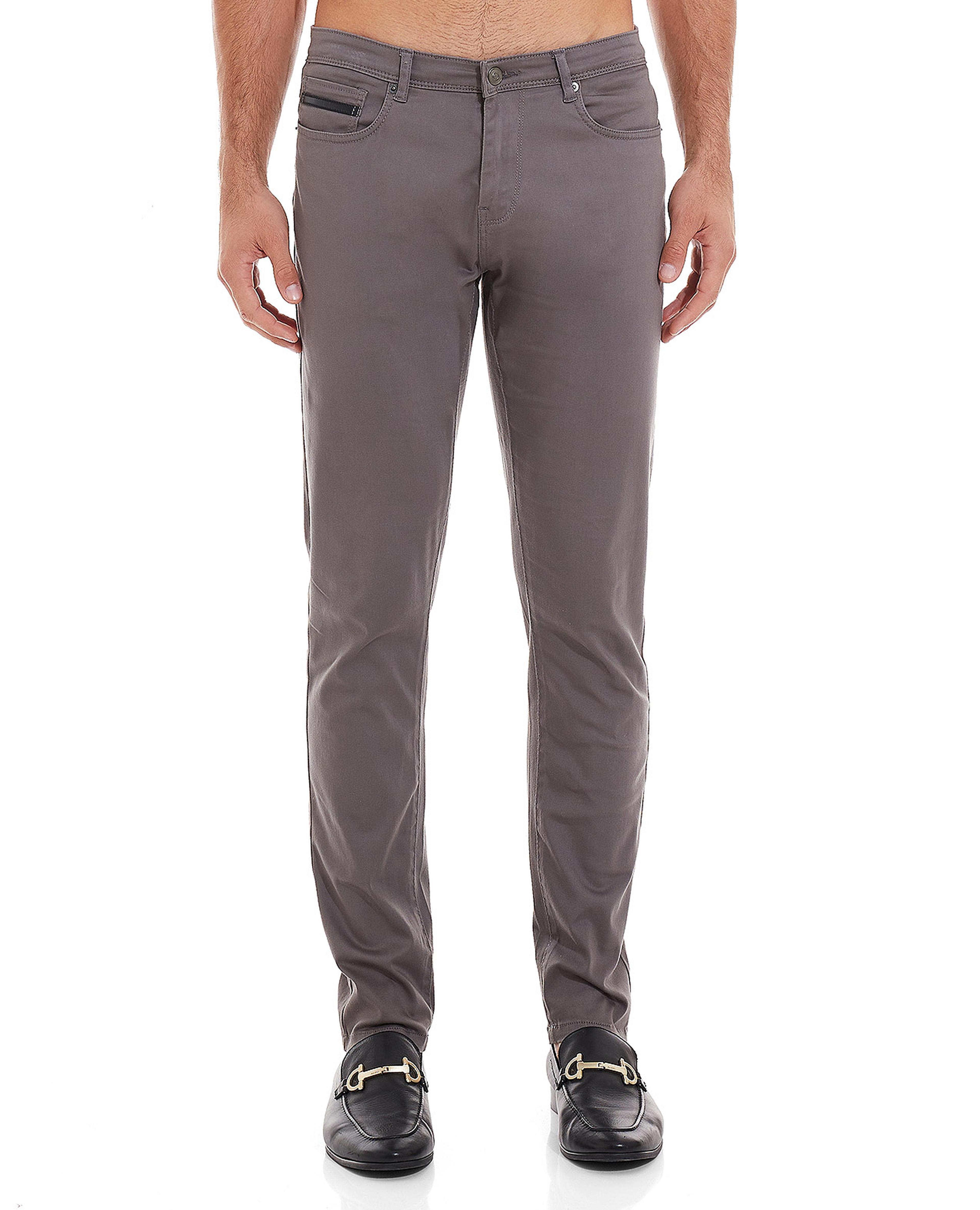 Solid Trousers with Button Closure