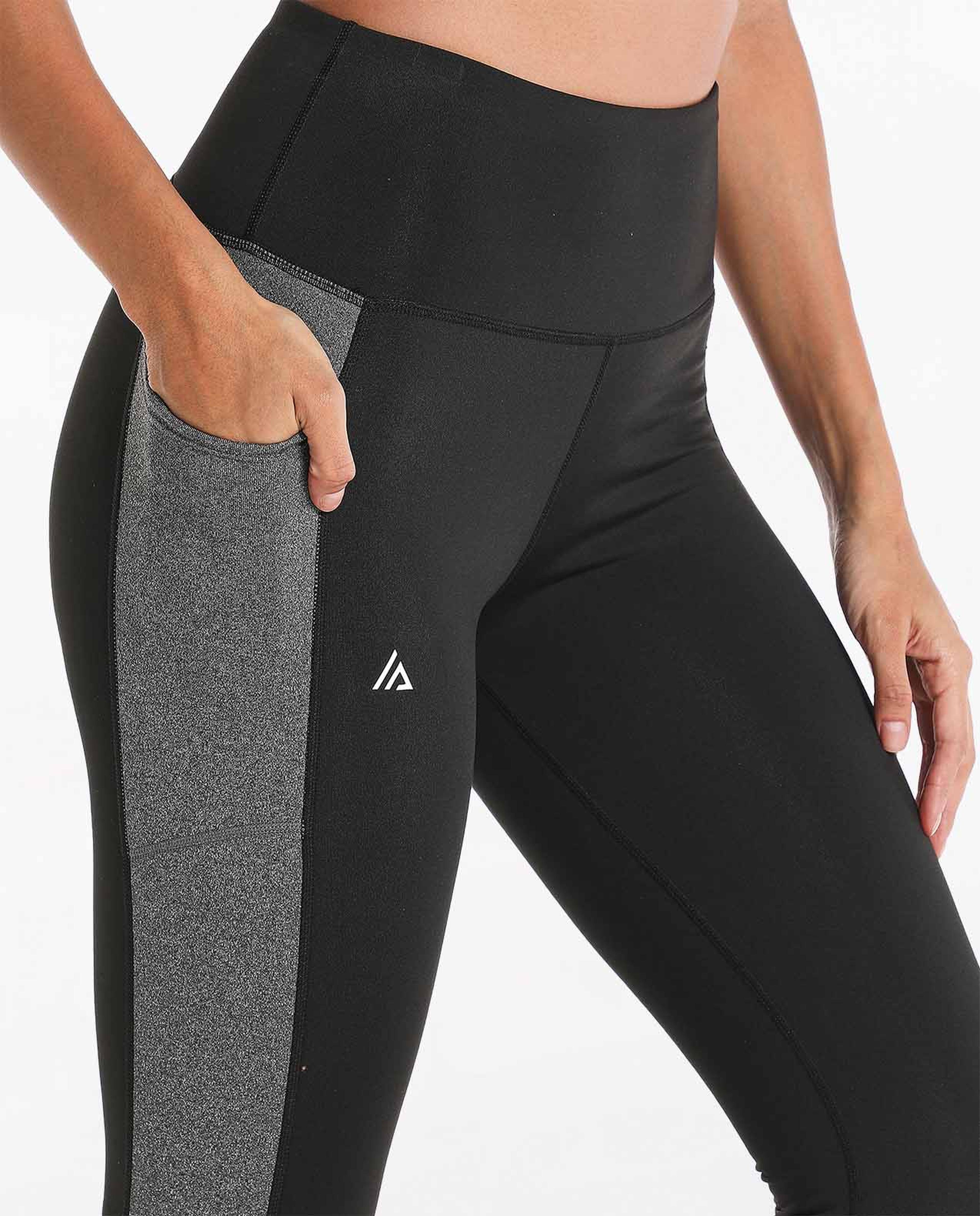 Color Block Active Leggings with Elasticated Waist