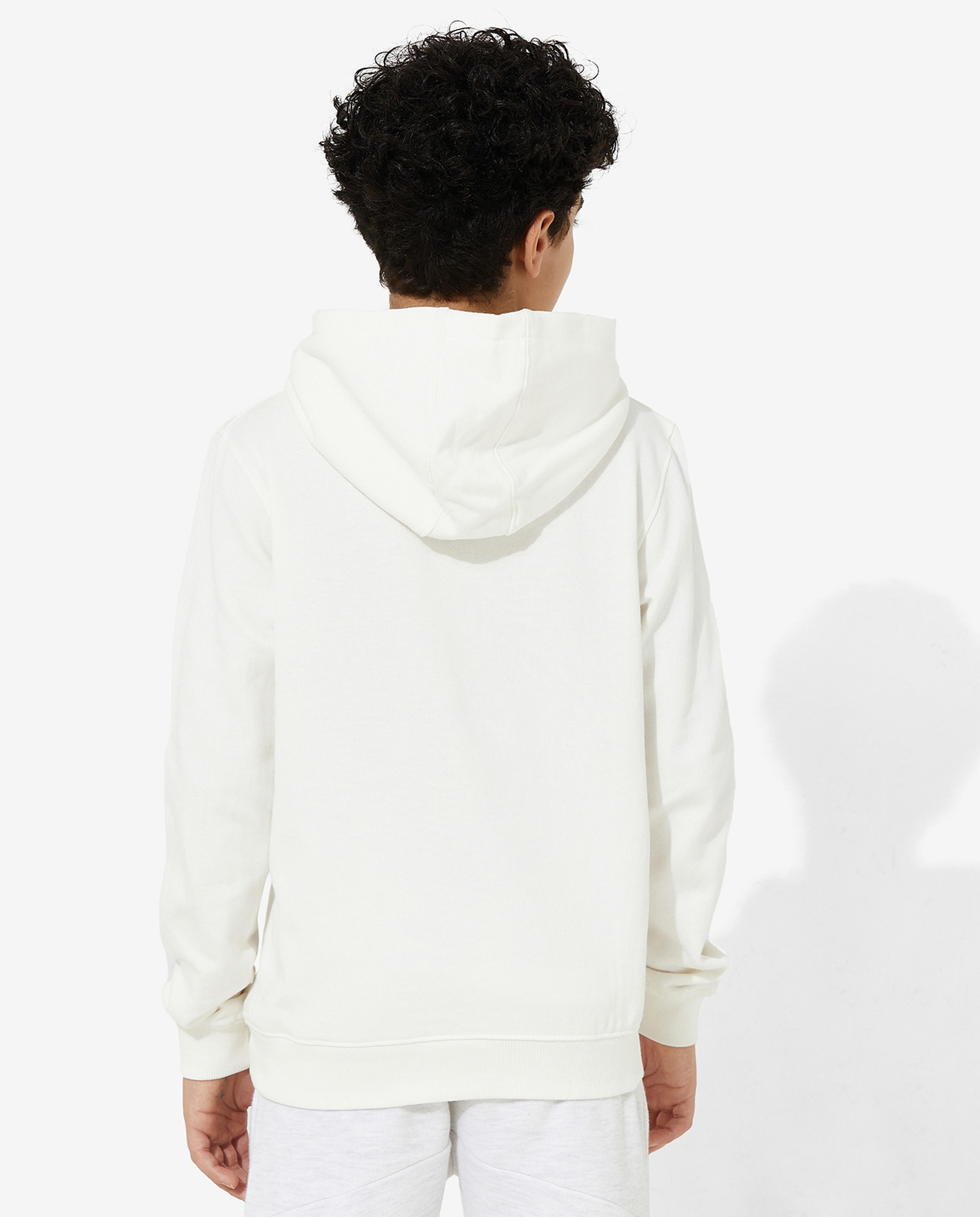 Hooded Neck Long Sleeves Sweatshirt