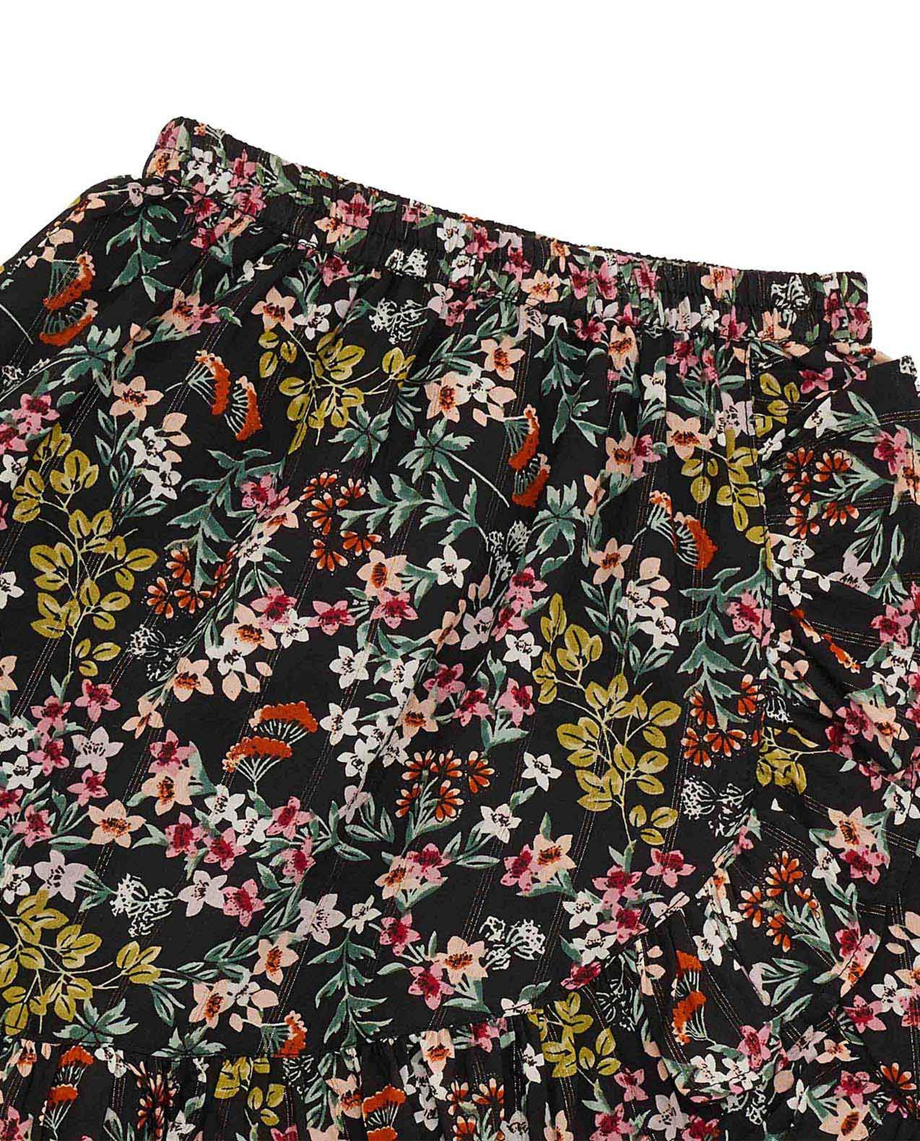 Floral Printed Flared Skirt