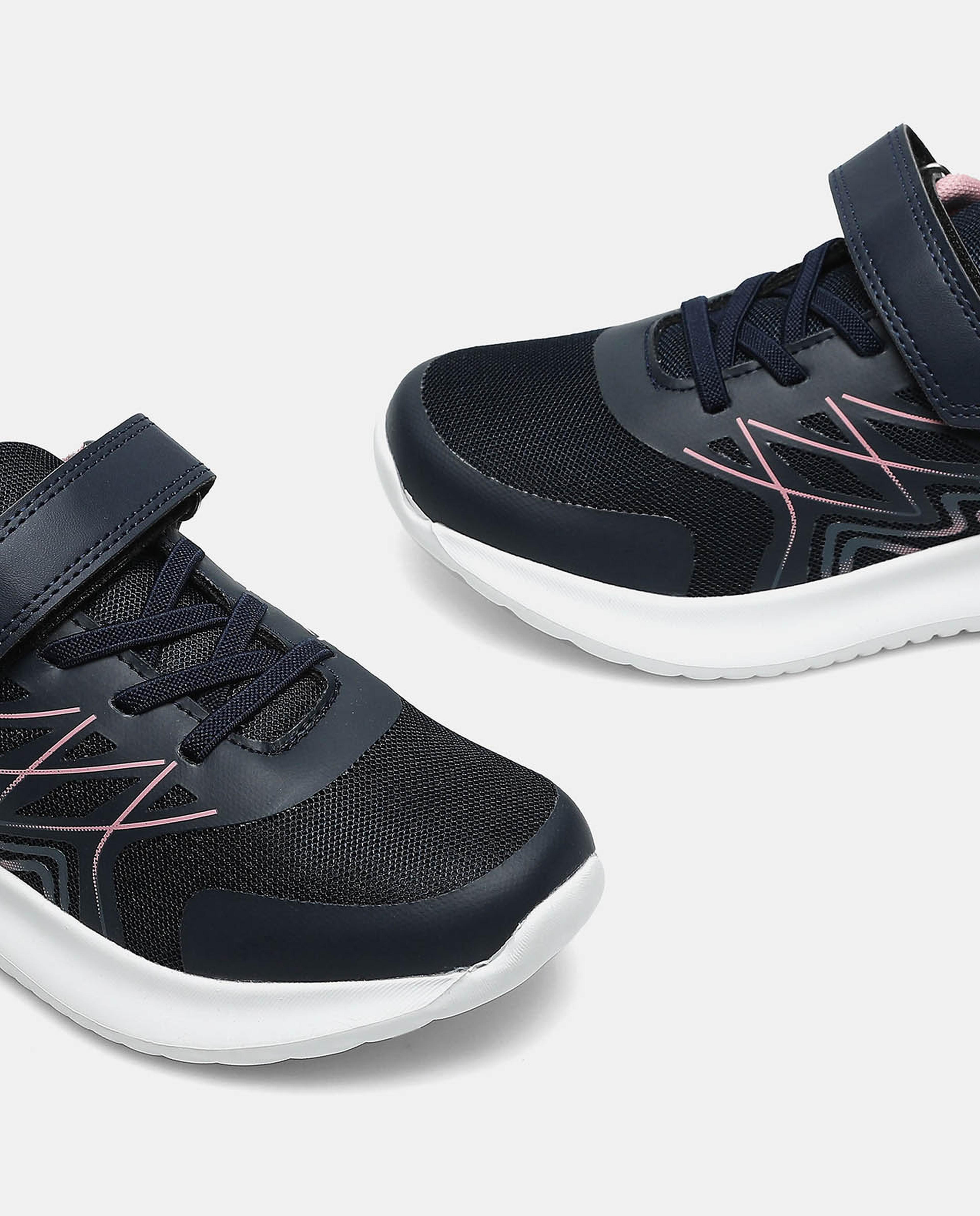 Abstract Sports Shoes with Velcro Closure