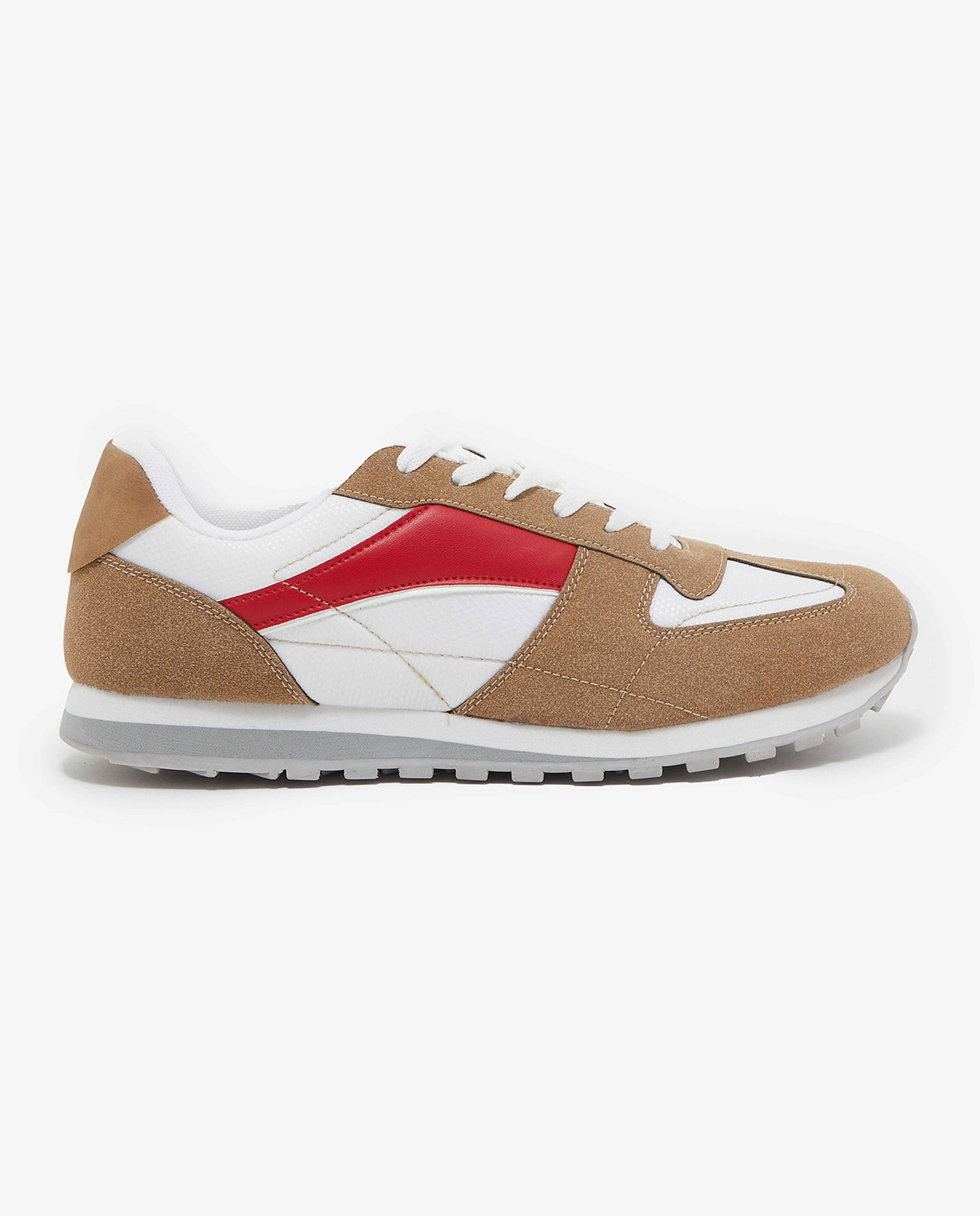 Color Block Lace-Up Sports Shoes