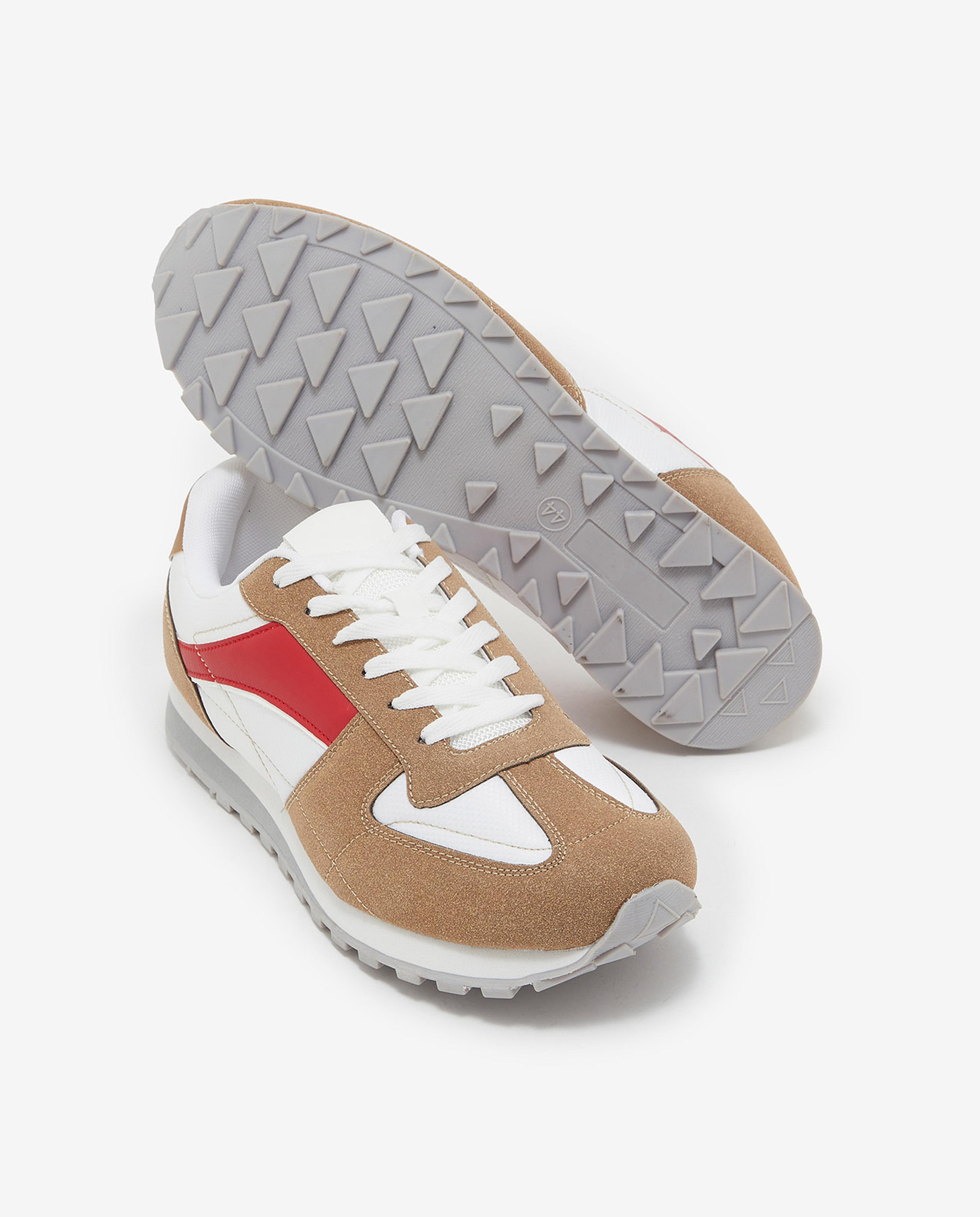 Color Block Lace-Up Sports Shoes