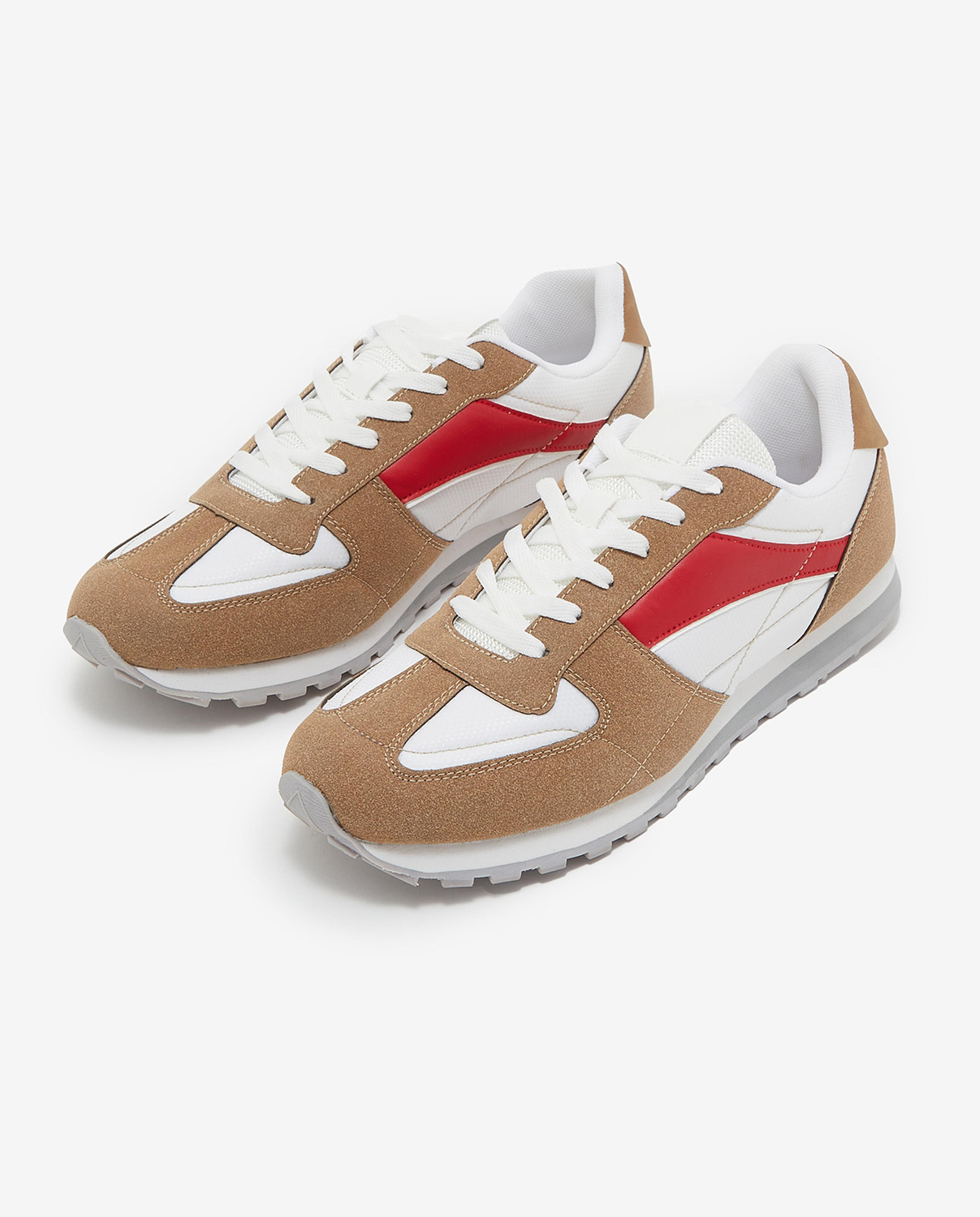 Color Block Lace-Up Sports Shoes