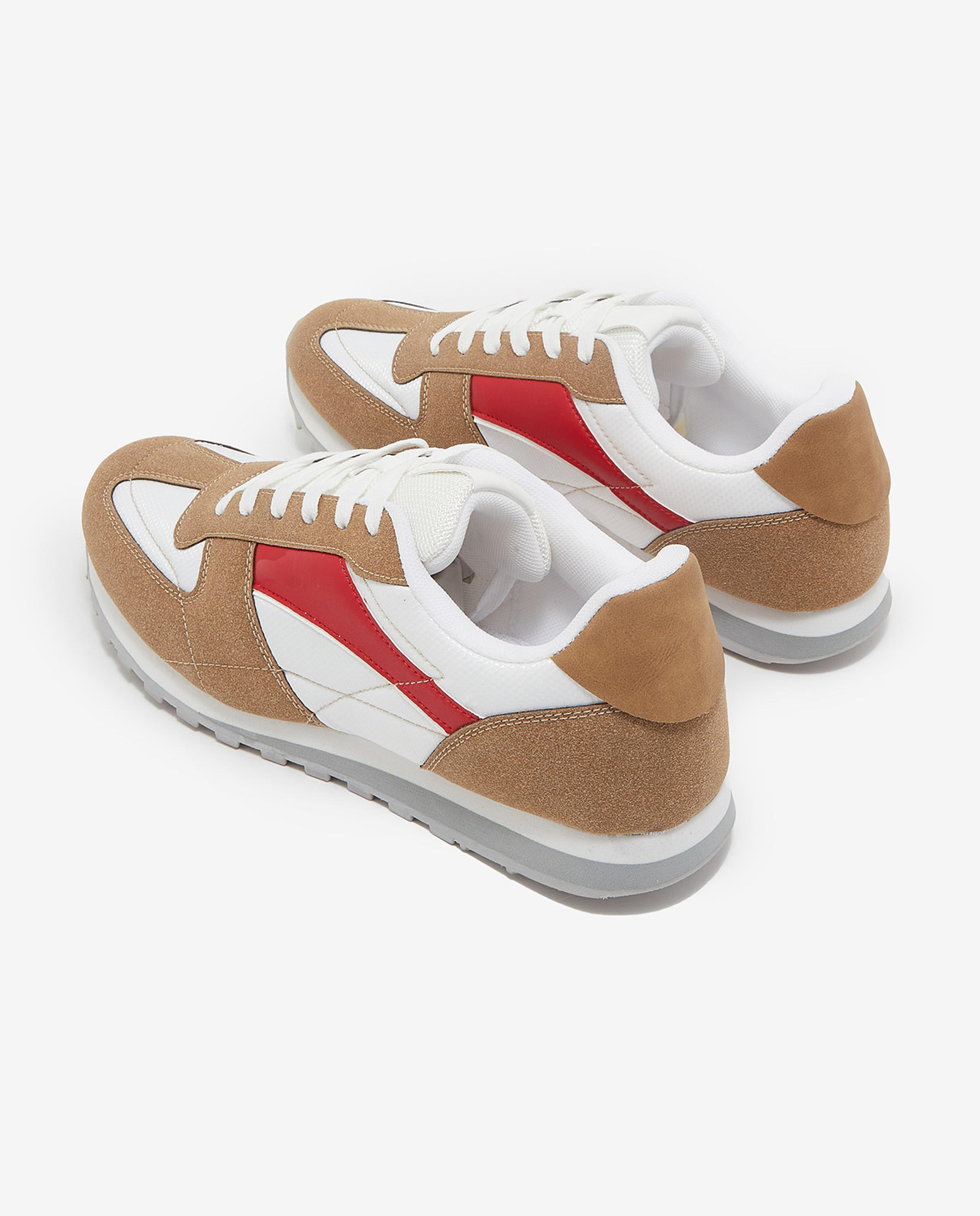 Color Block Lace-Up Sports Shoes