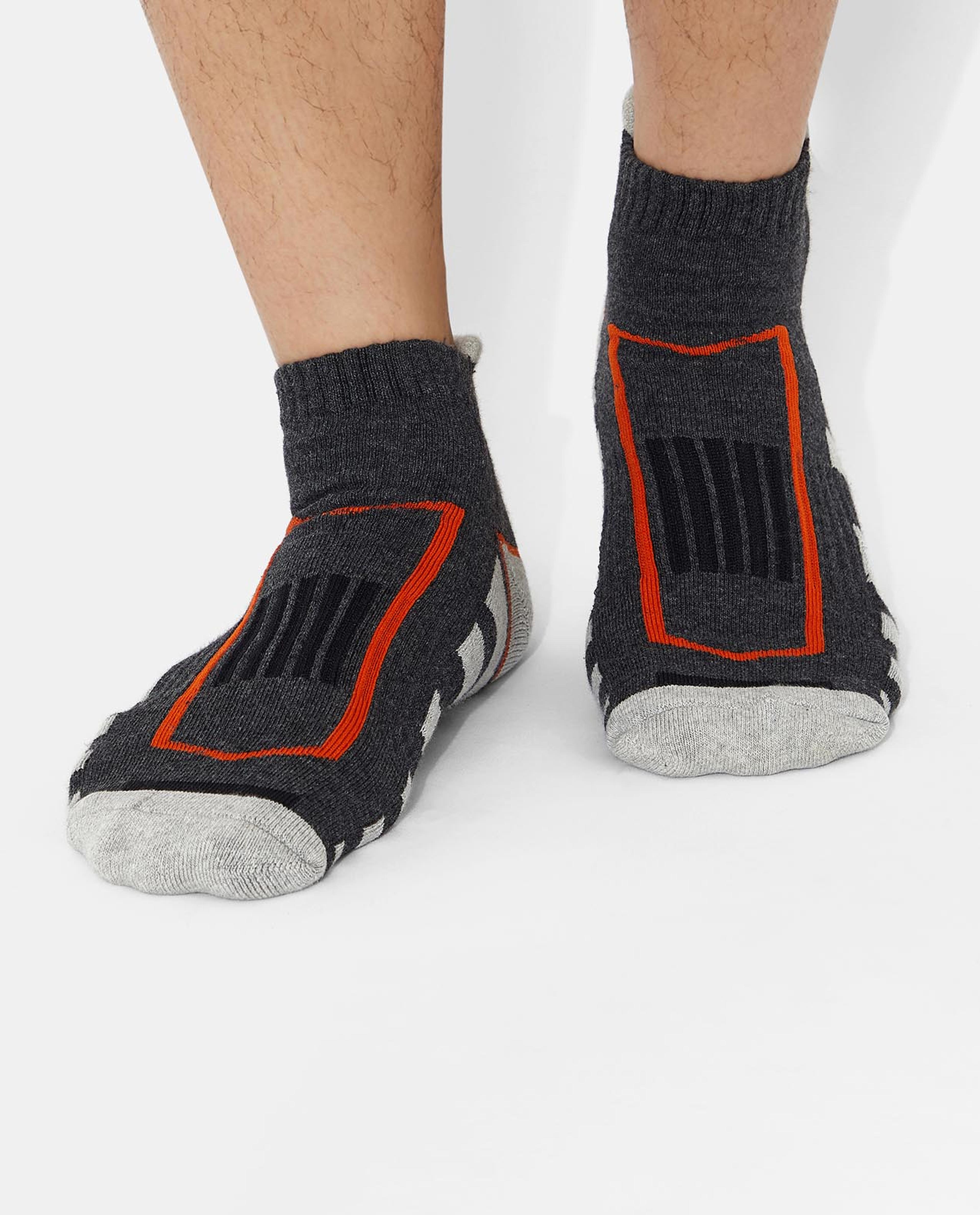 Pack of 3 Color Block Sports Ankle Socks
