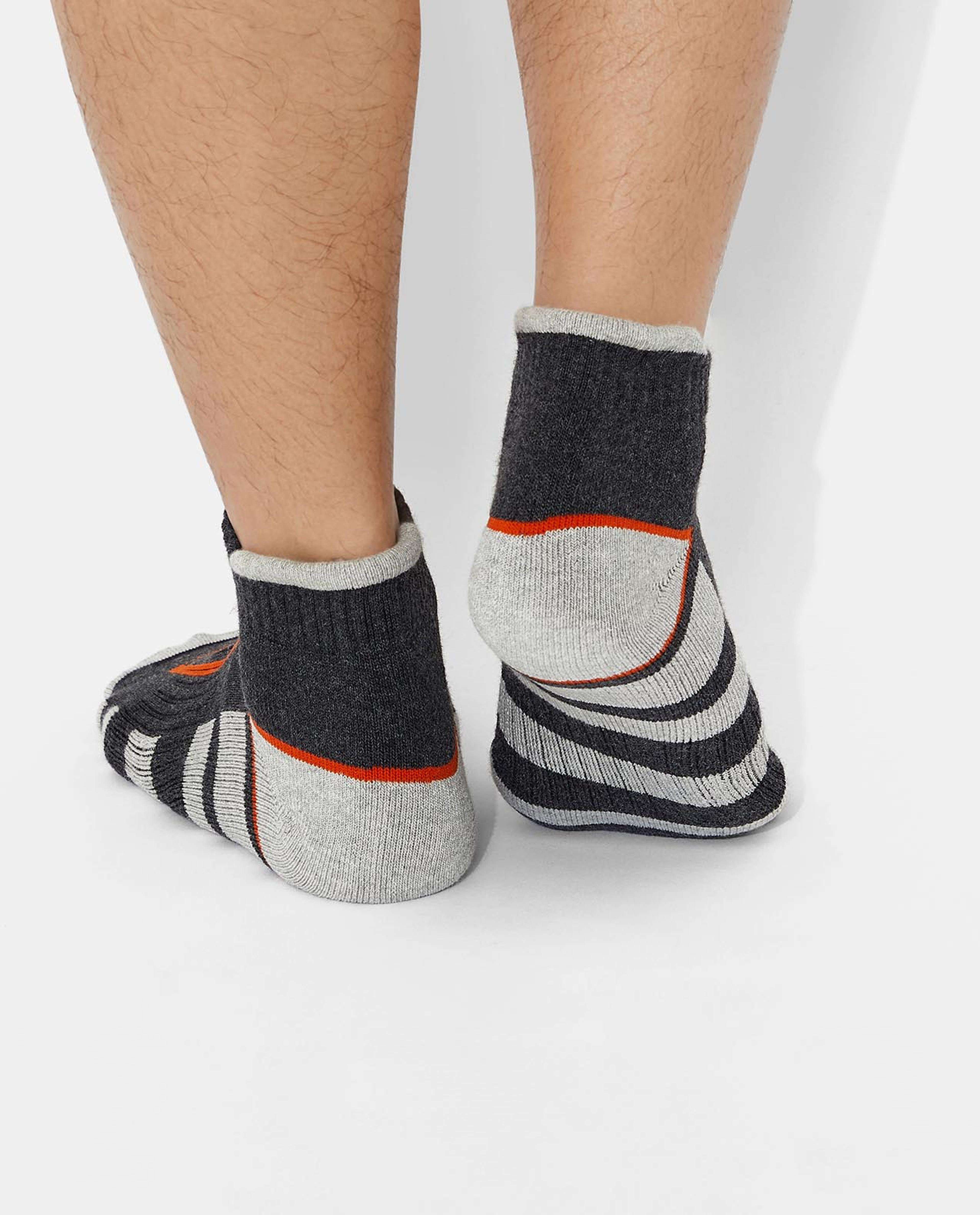 Pack of 3 Color Block Sports Ankle Socks