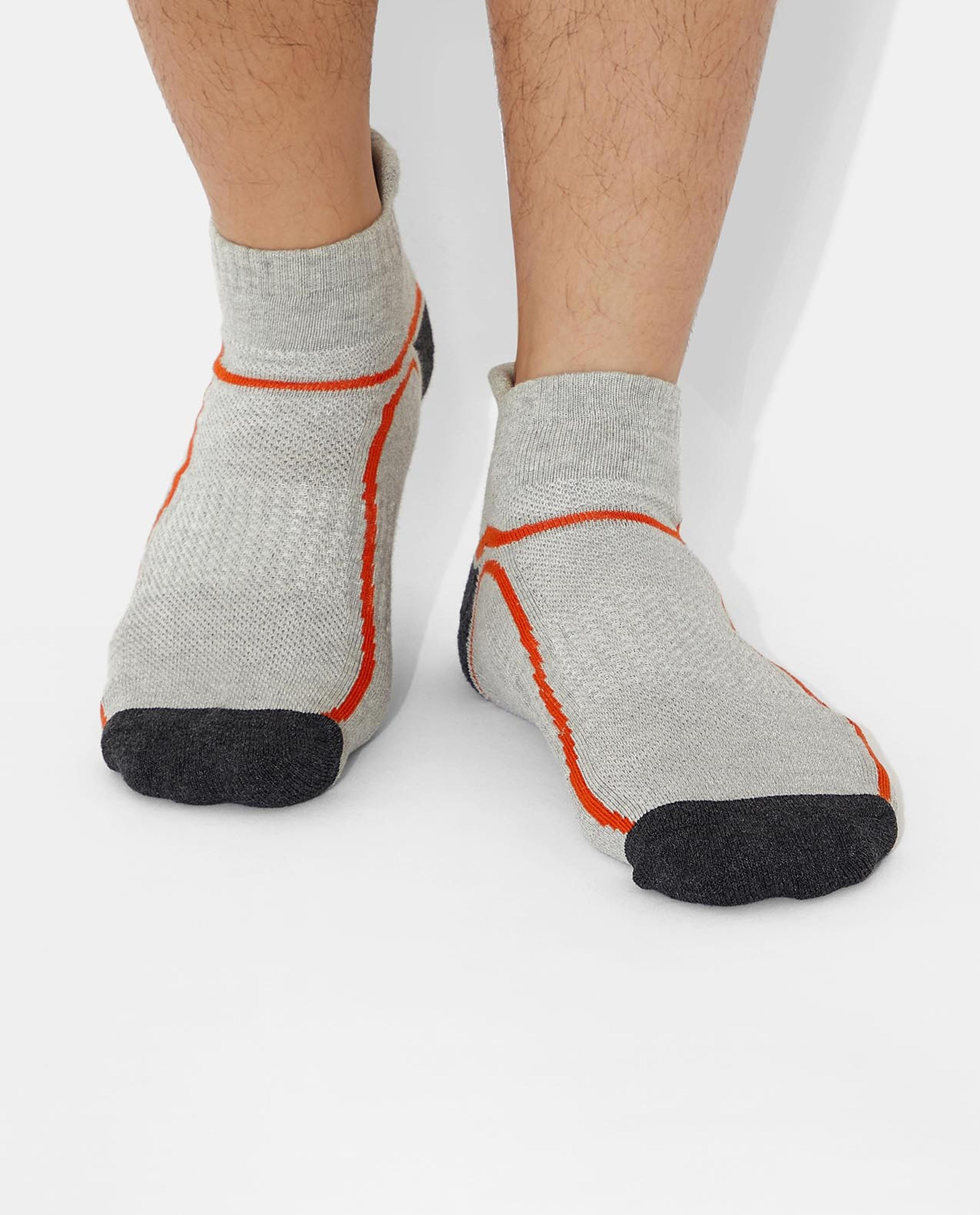Pack of 3 Color Block Sports Ankle Socks