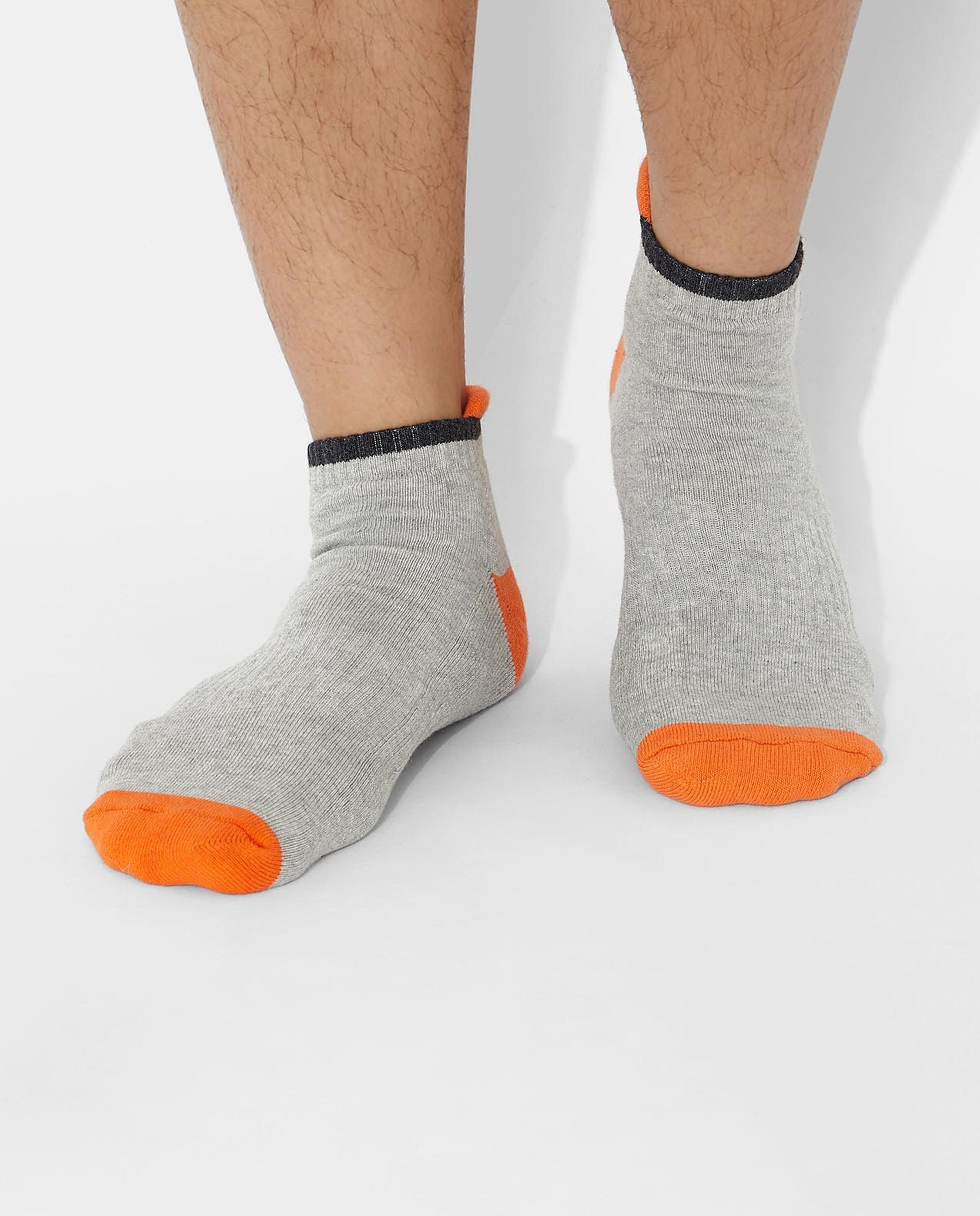 Pack of 3 Color Block Sports Ankle Socks