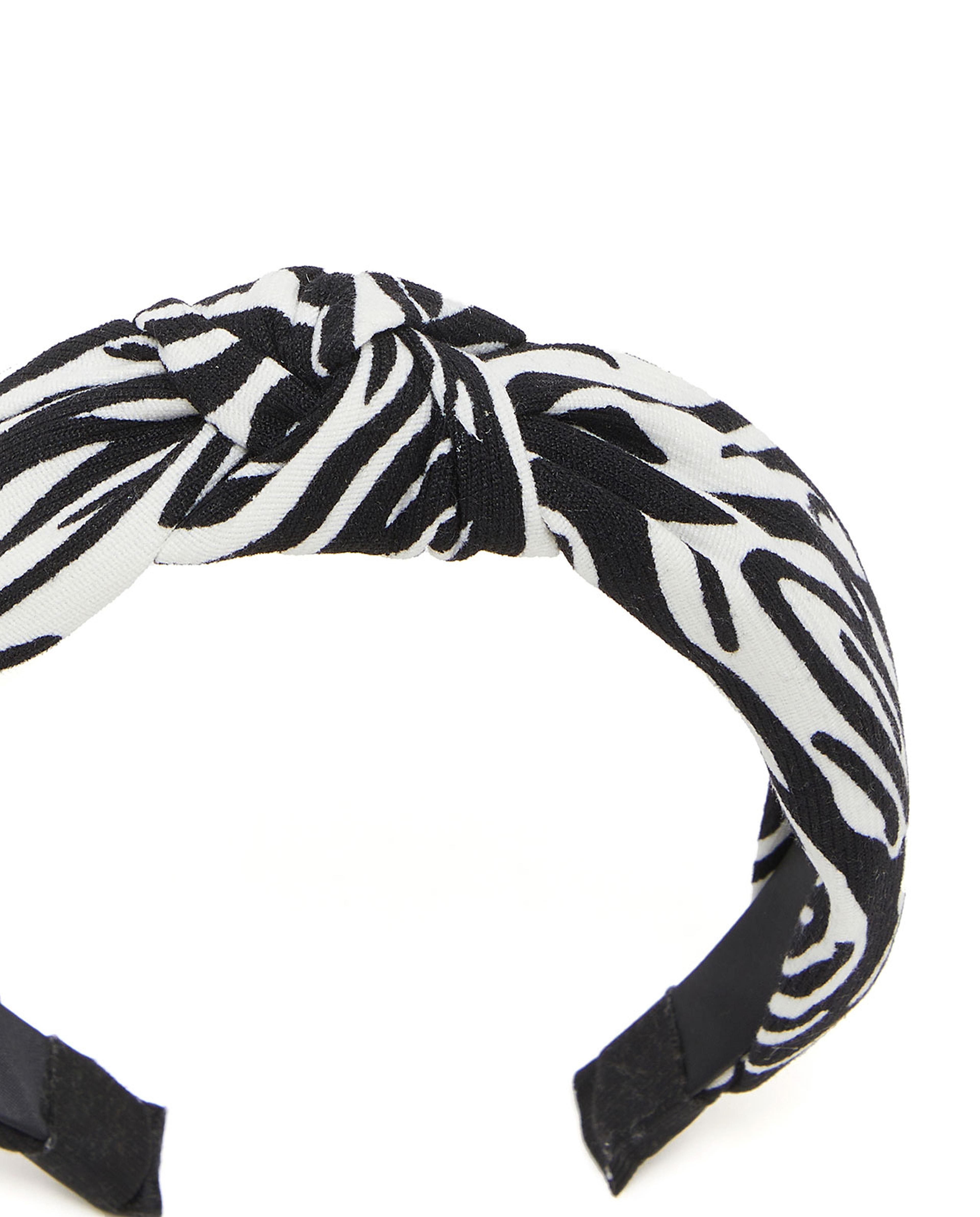 Knot Detailed Zebra Print Headband