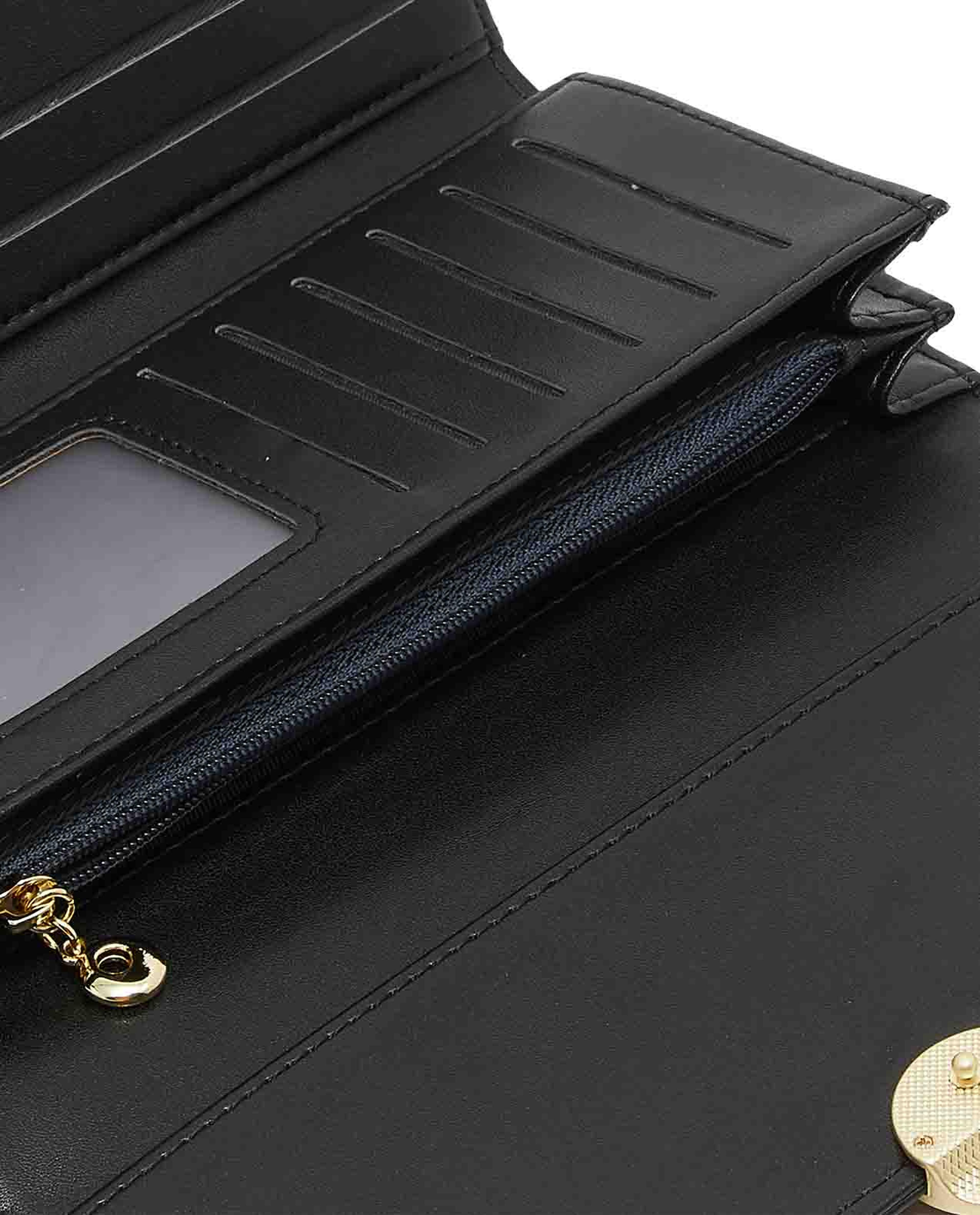 Printed Flap Big Wallet