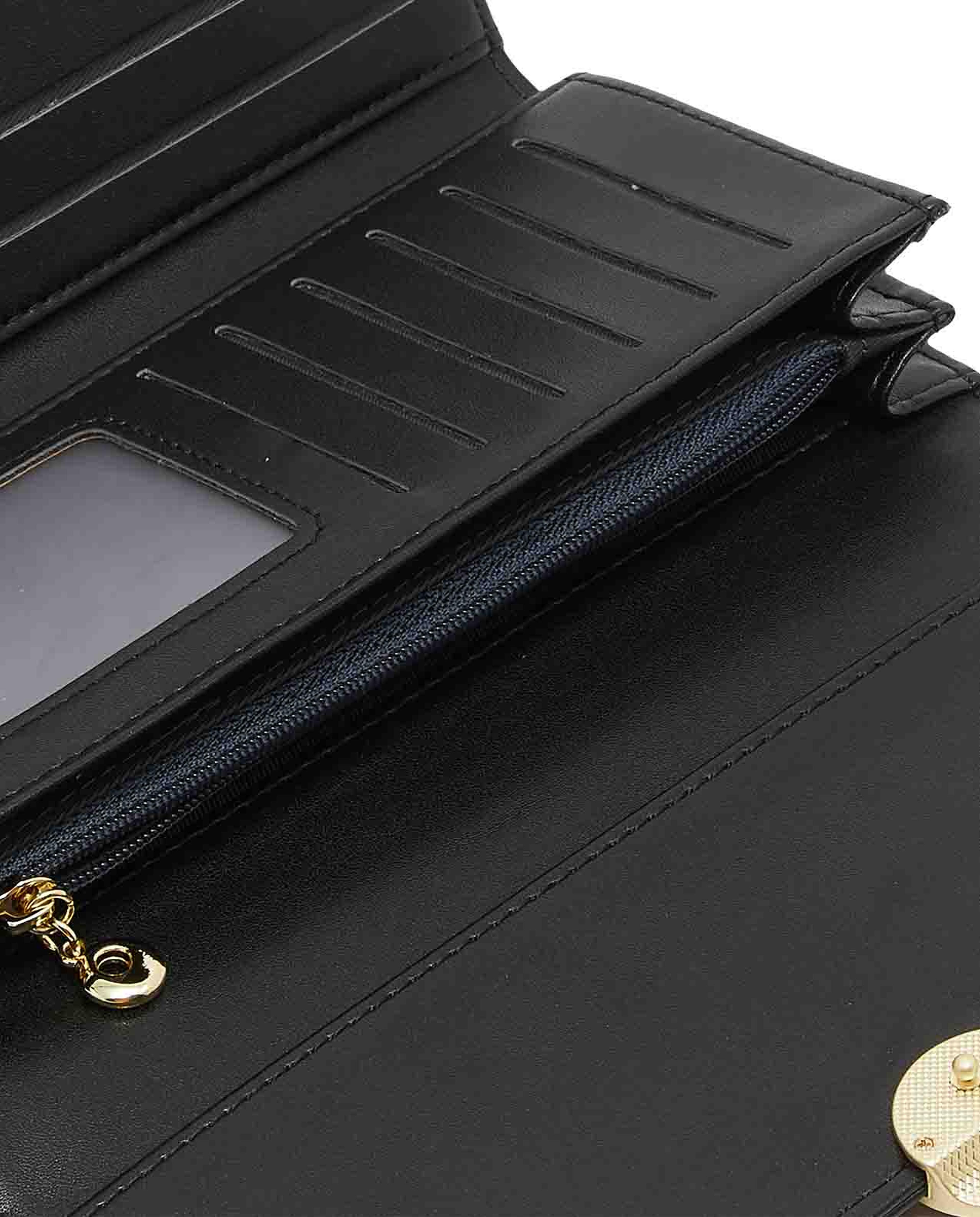 Printed Flap Big Wallet