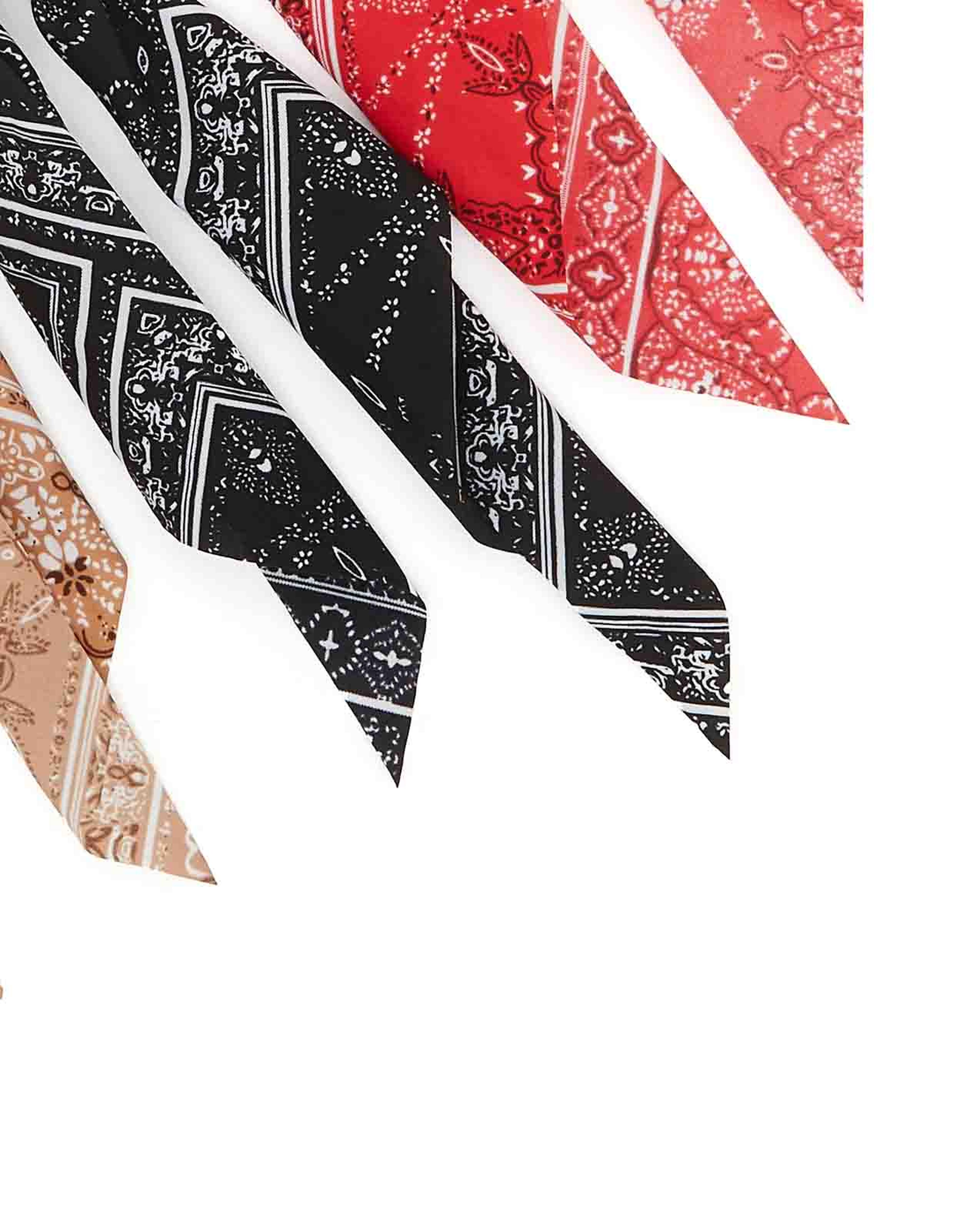 Pack of 3 Scarf-Detail Scrunchies
