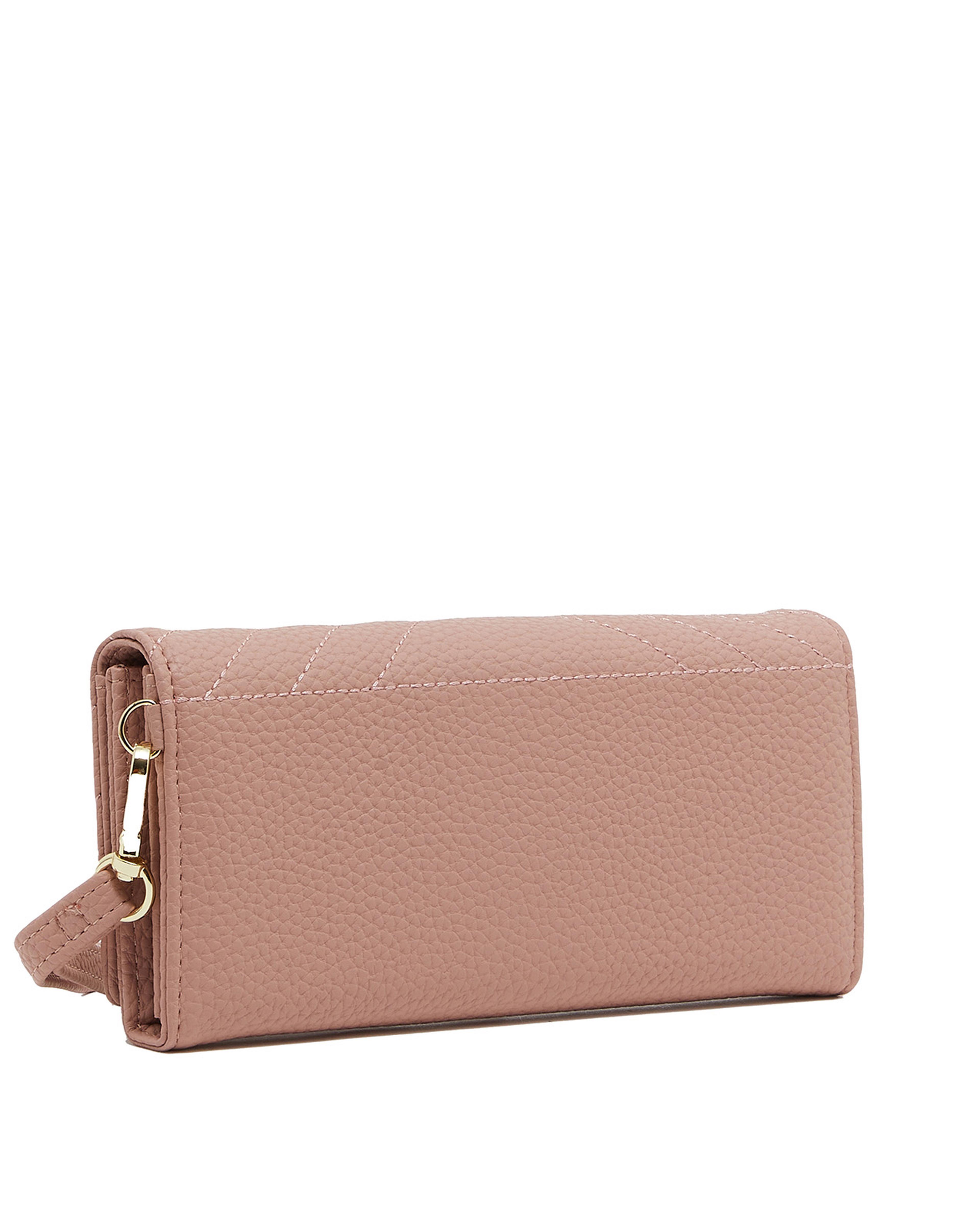 Textured Flap Big Wallet