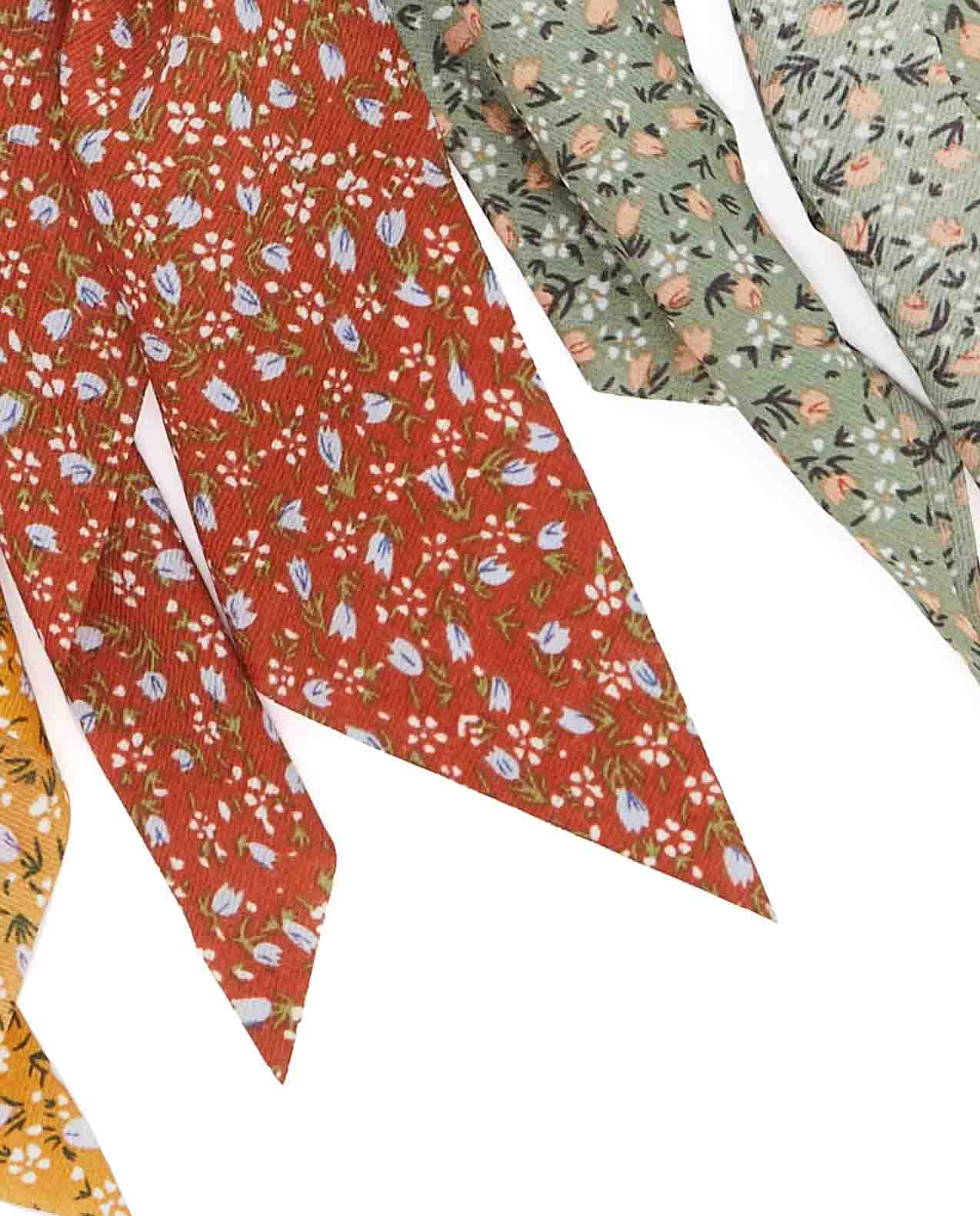 Pack of 3 Scarf-Detail Scrunchies