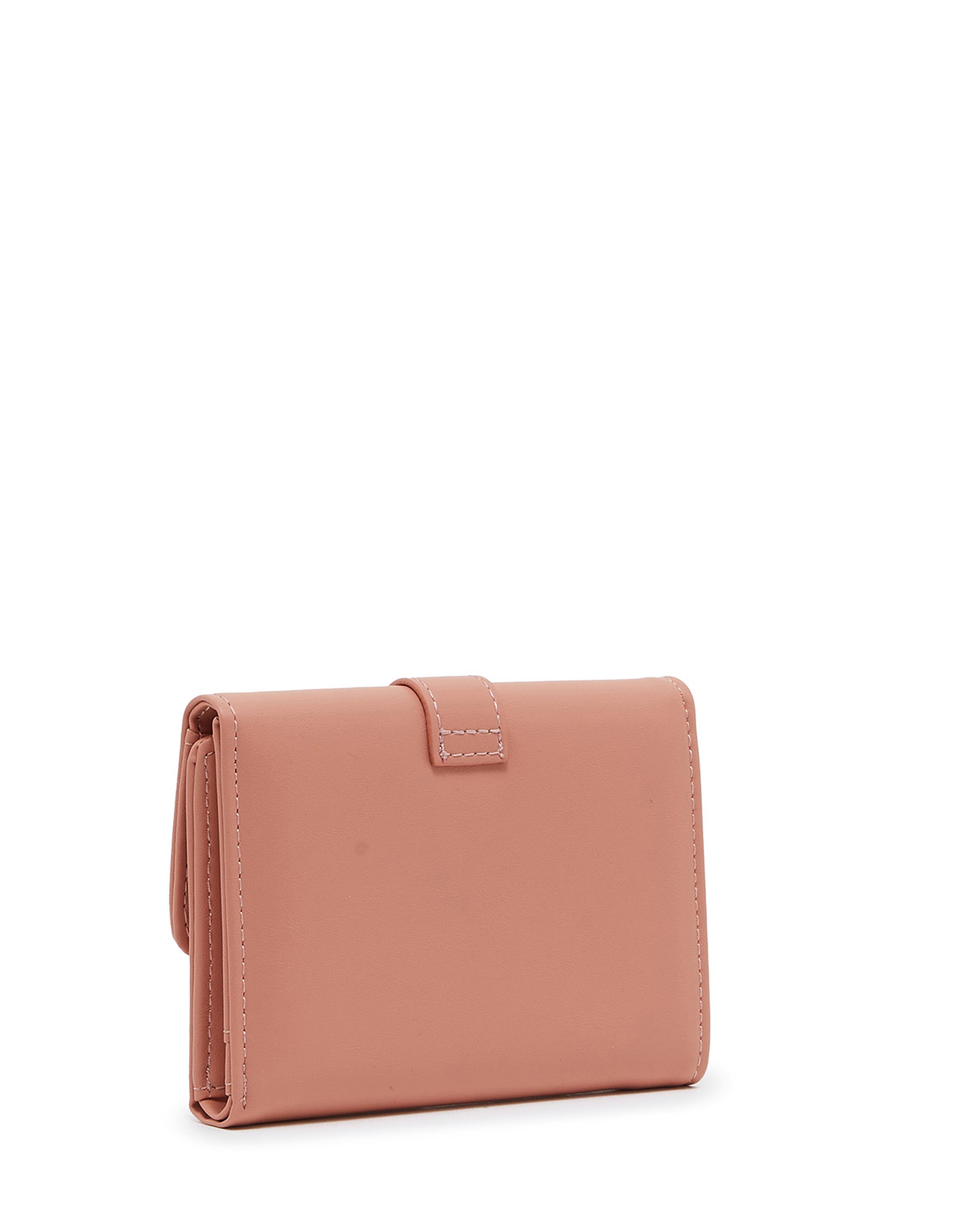 Solid Buckle Detailed Wallet