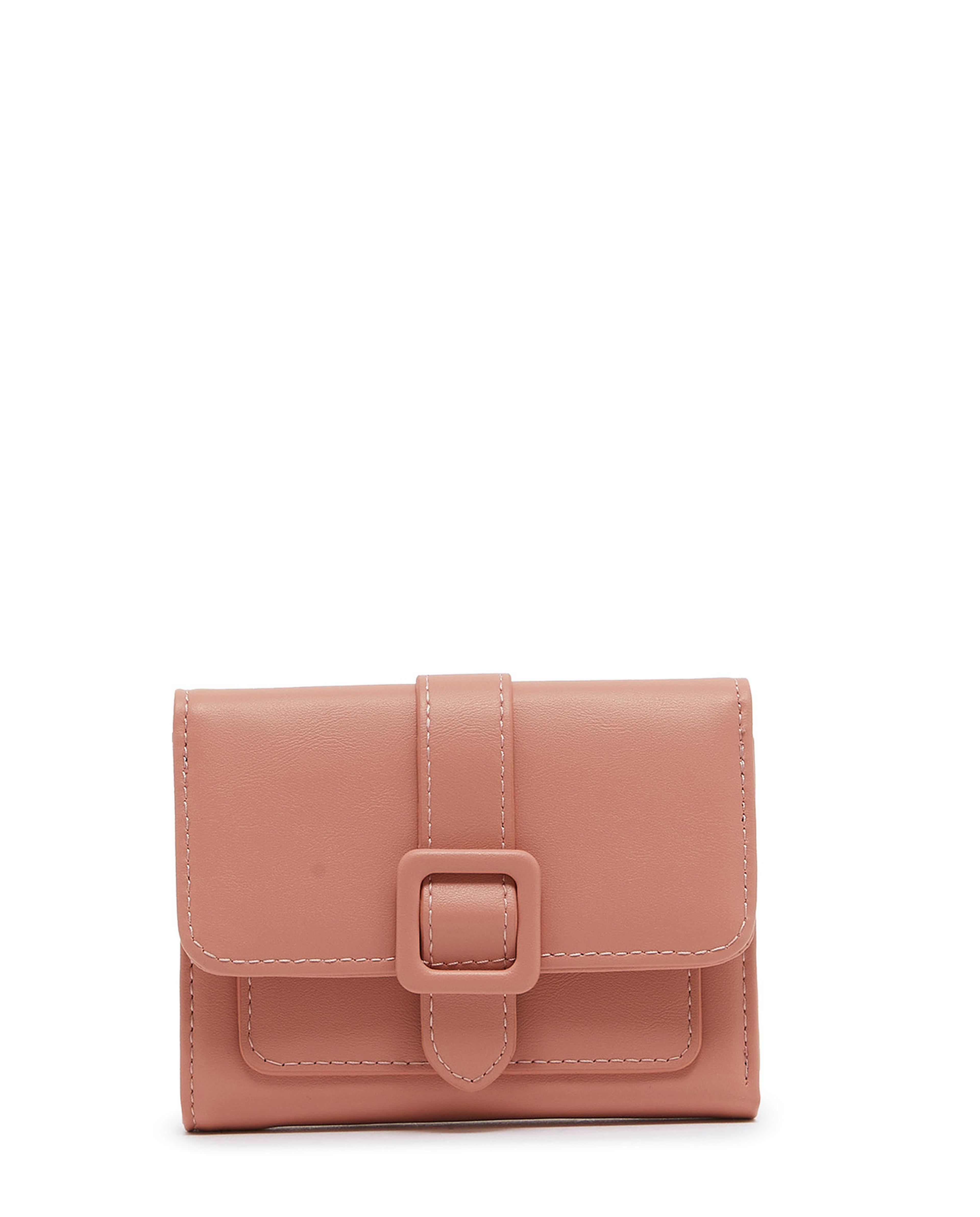 Solid Buckle Detailed Wallet