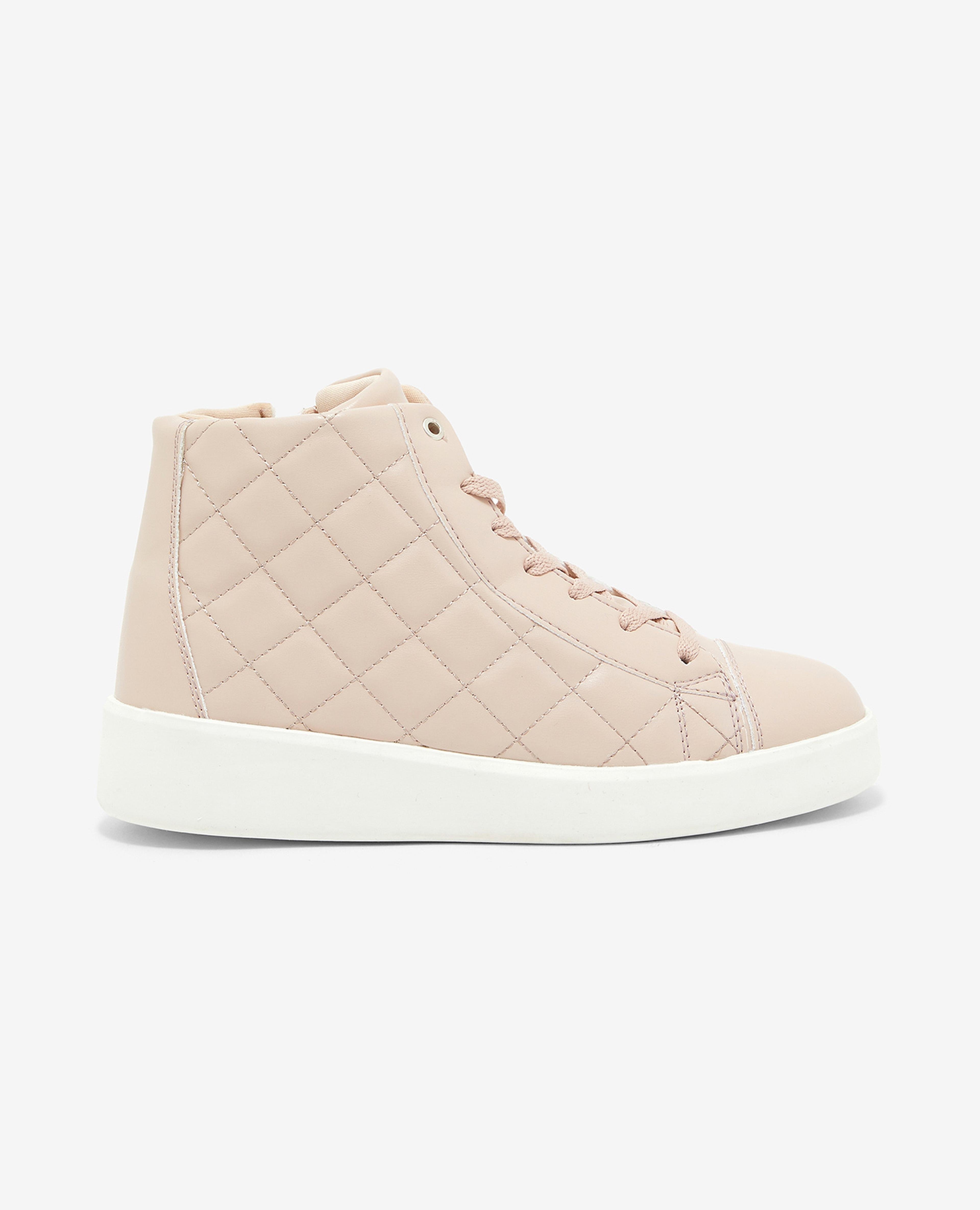 Quilted Mid-Top Sneakers