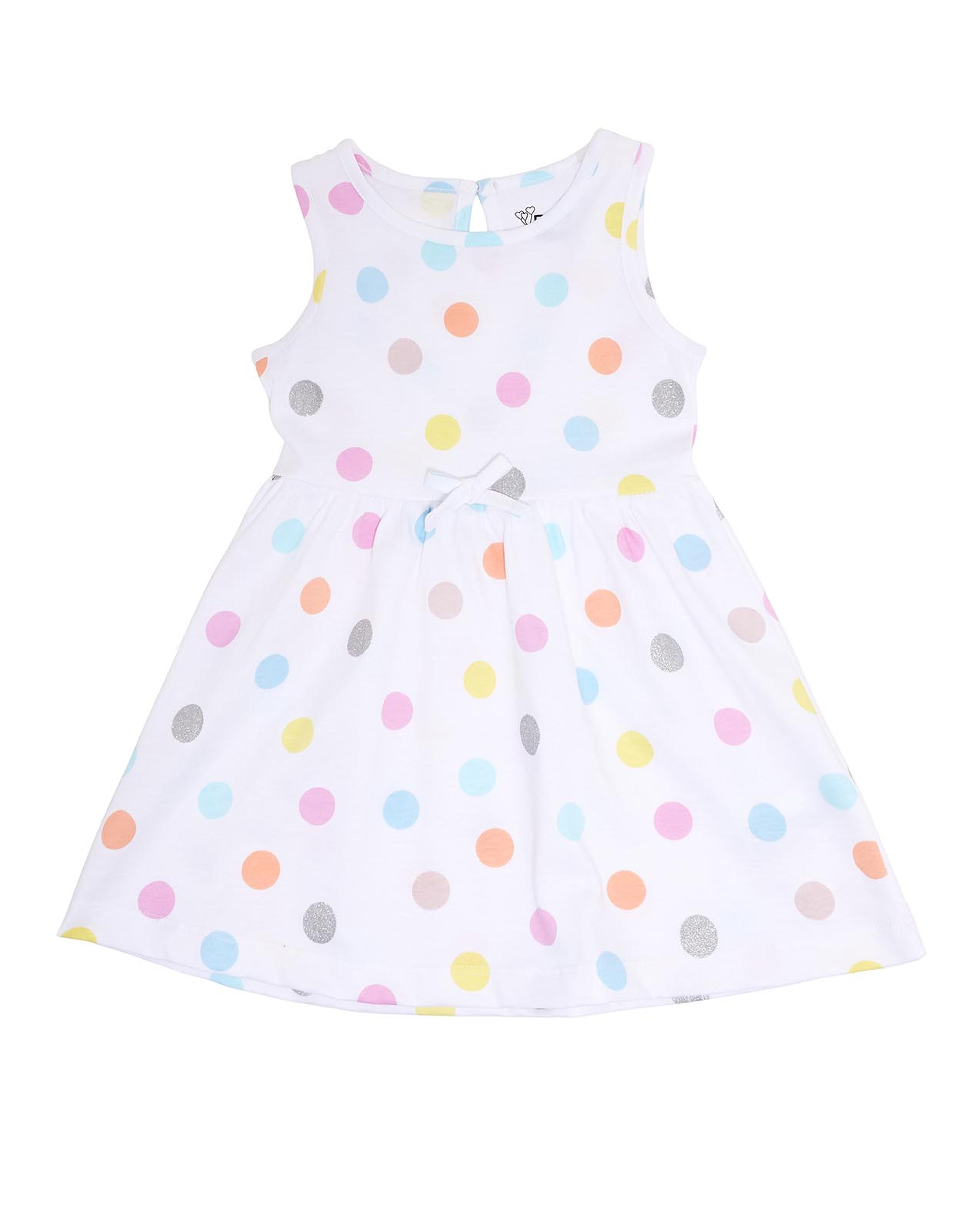 Polka Dot Sleeveless Fit and Flare Dress