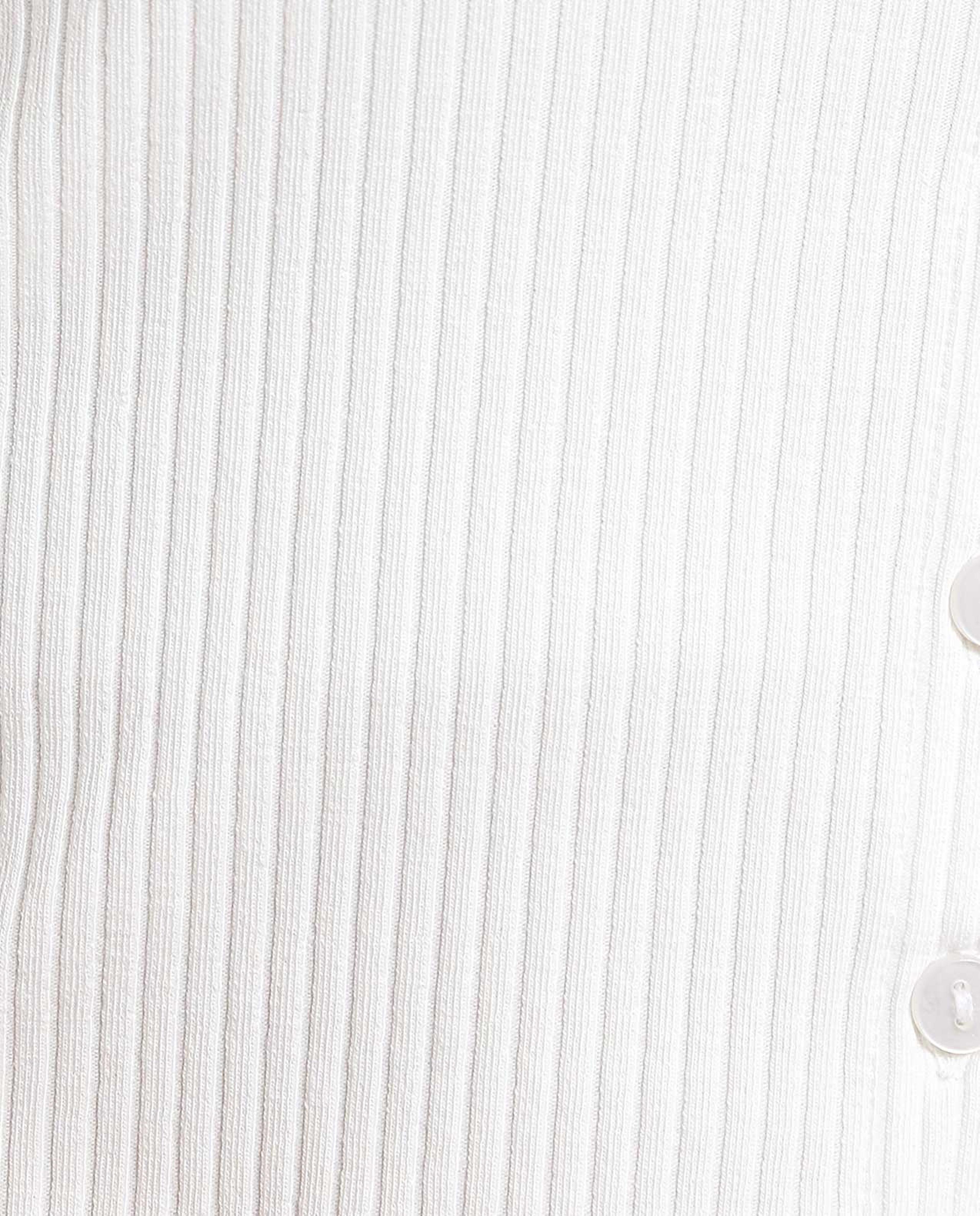 Ribbed Top with Button Front
