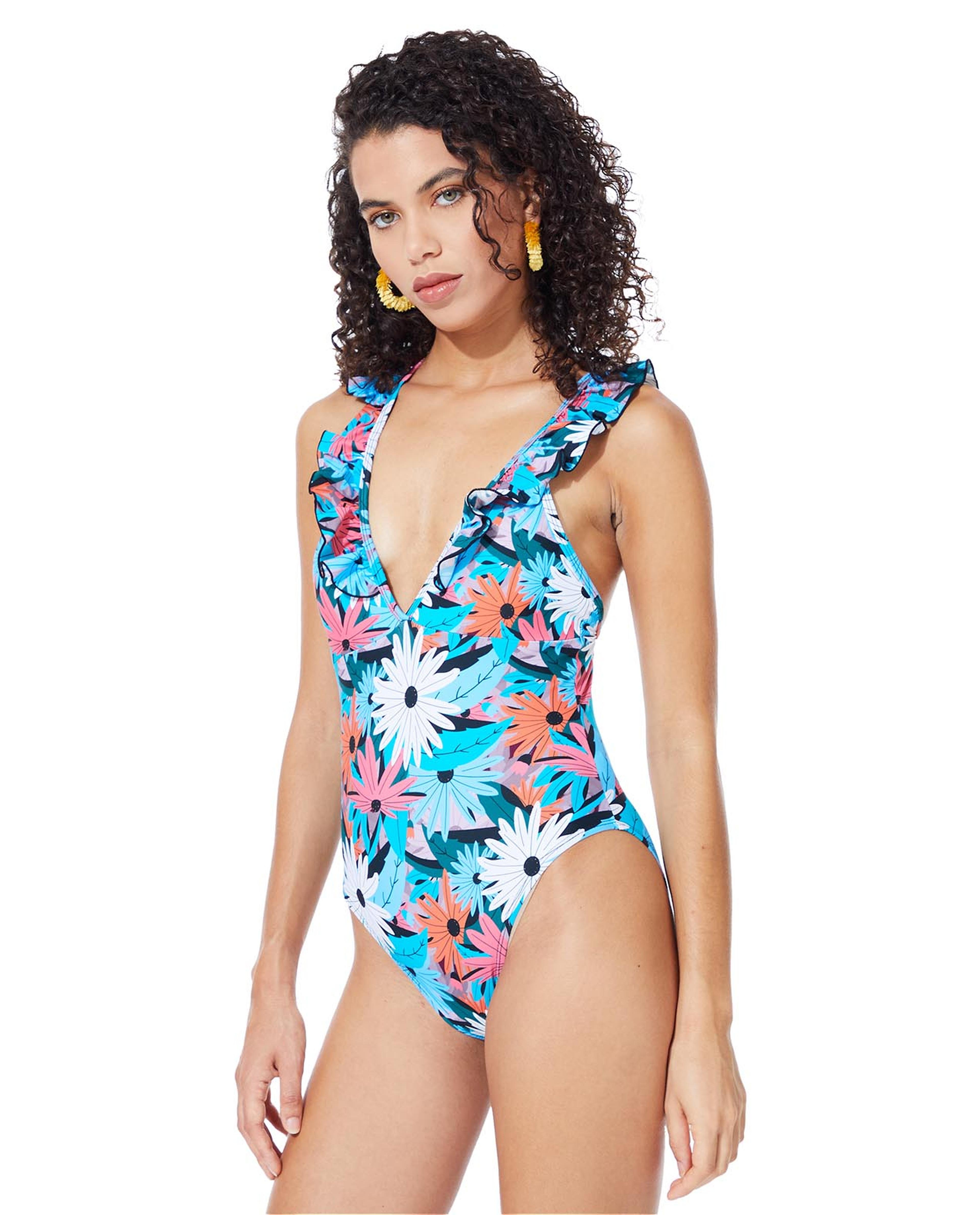 Floral Print One-Piece Swimsuit