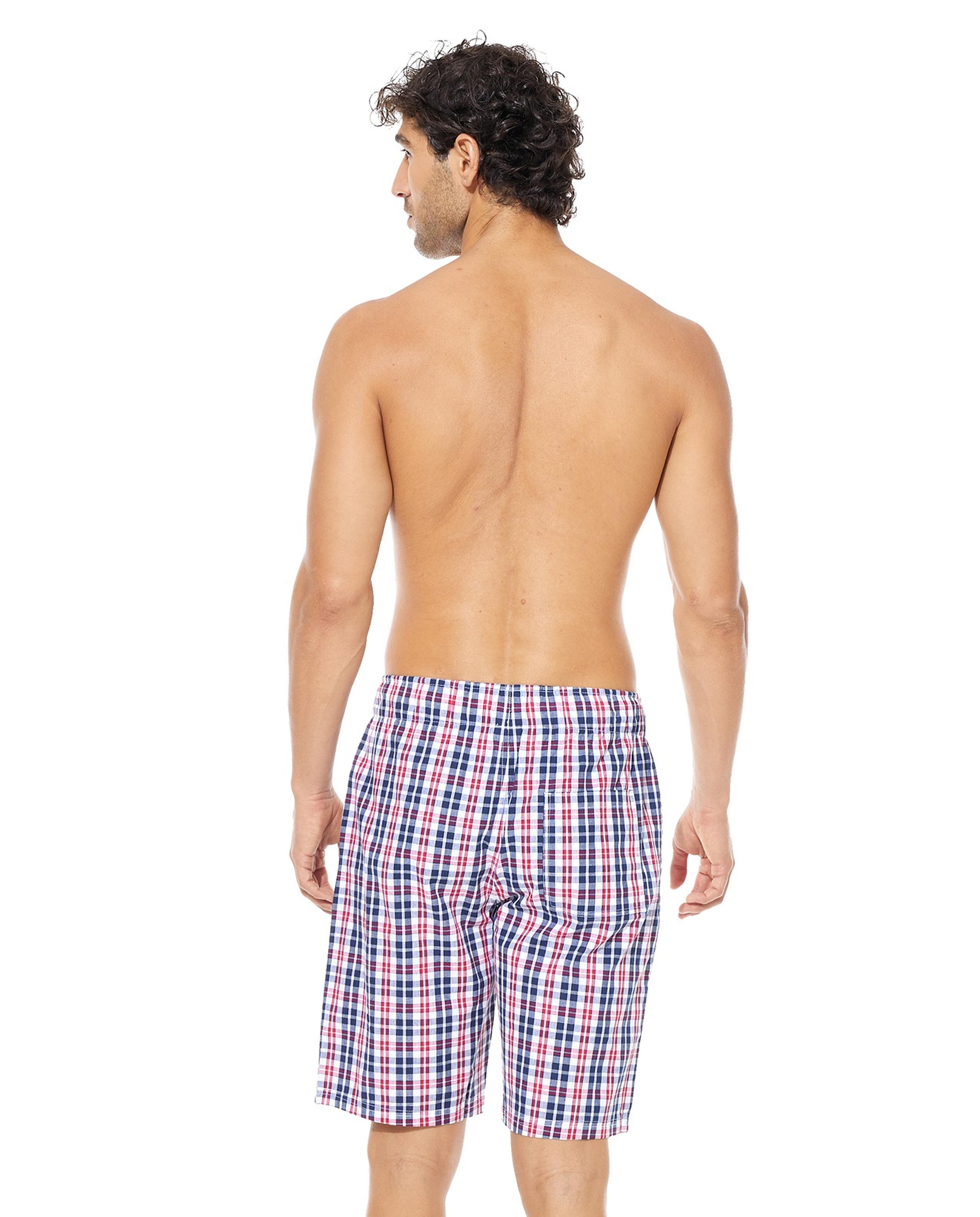 Plaid Bermuda with Drawstring Waist