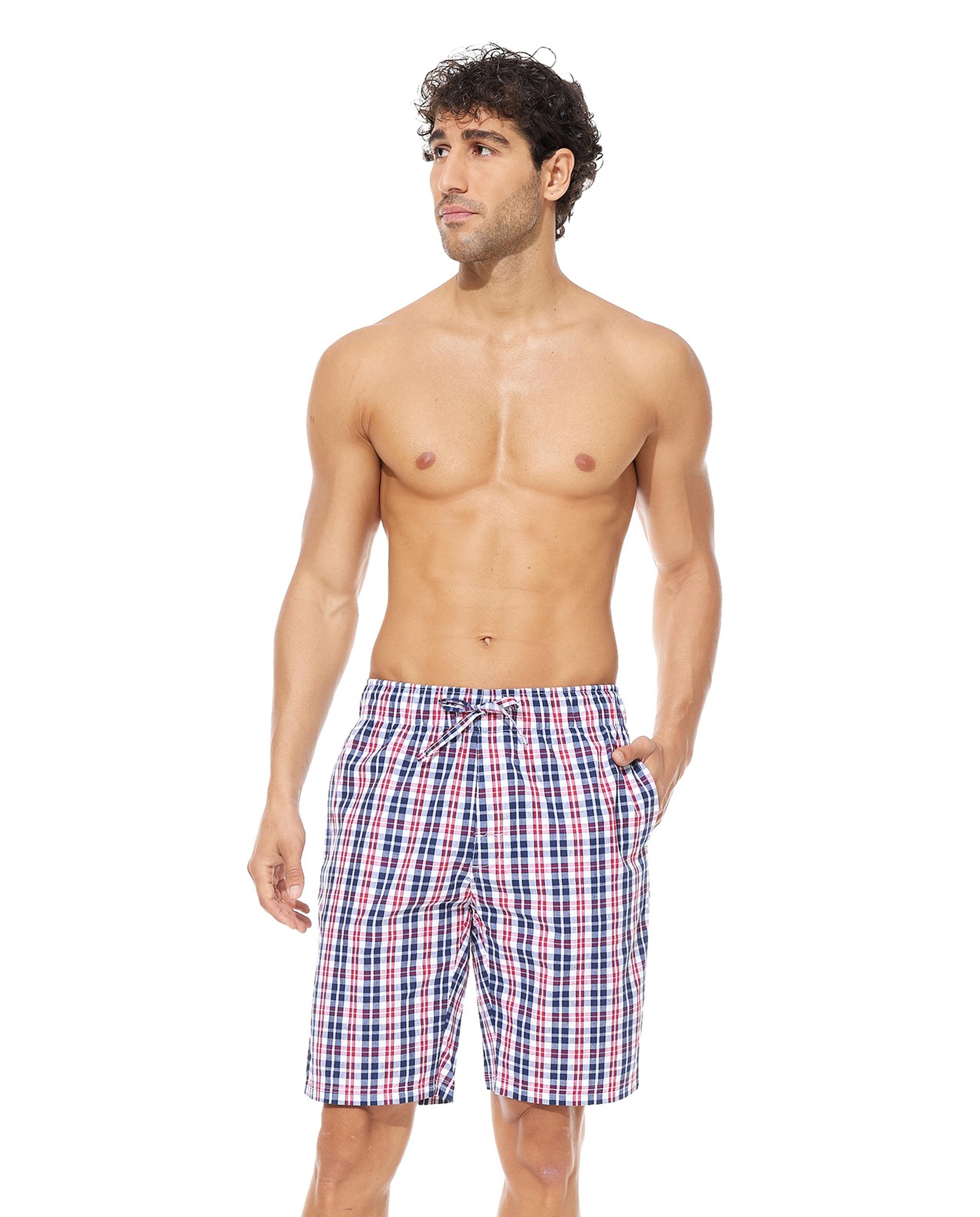 Plaid Bermuda with Drawstring Waist