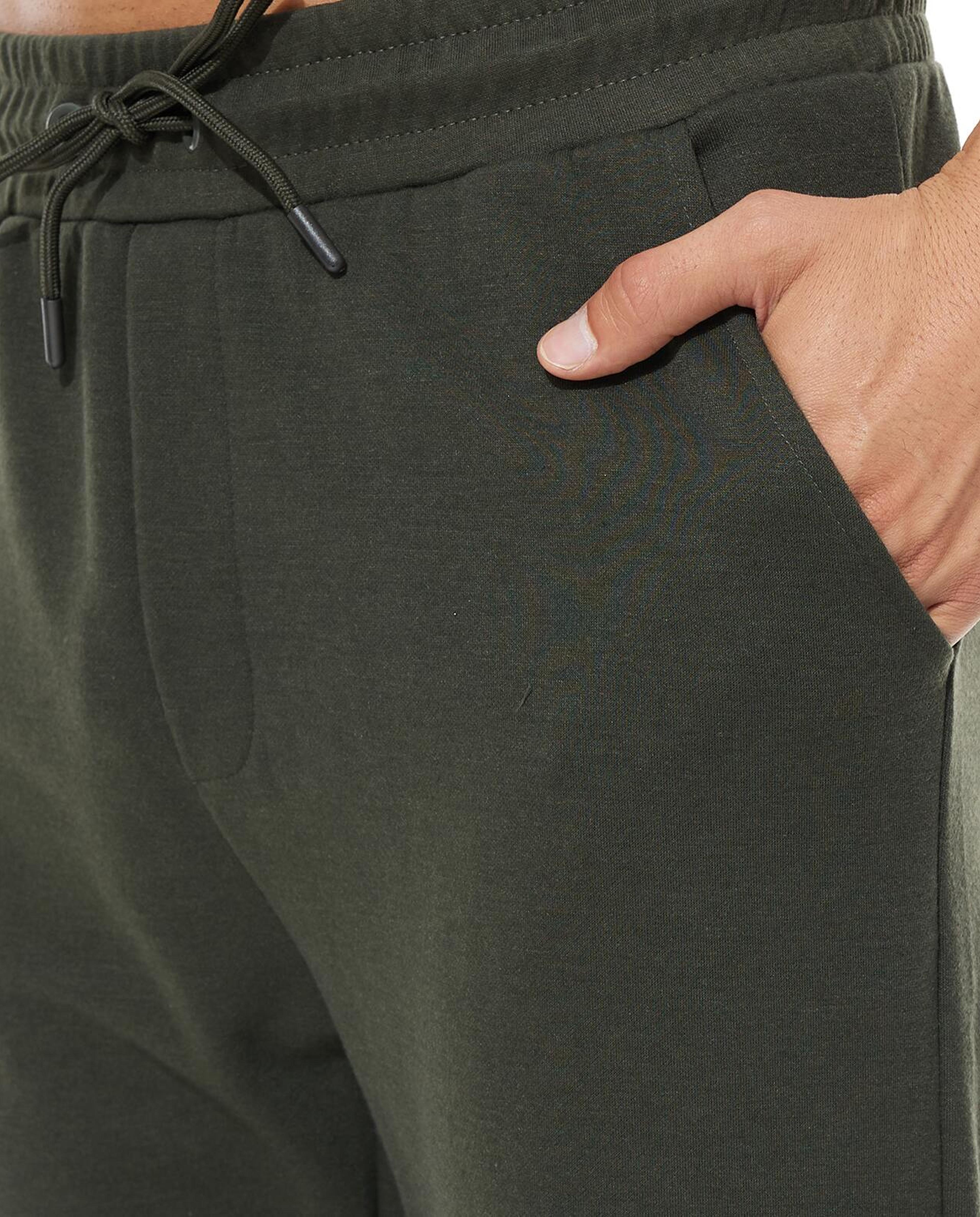 Solid Joggers with Drawstring Waist