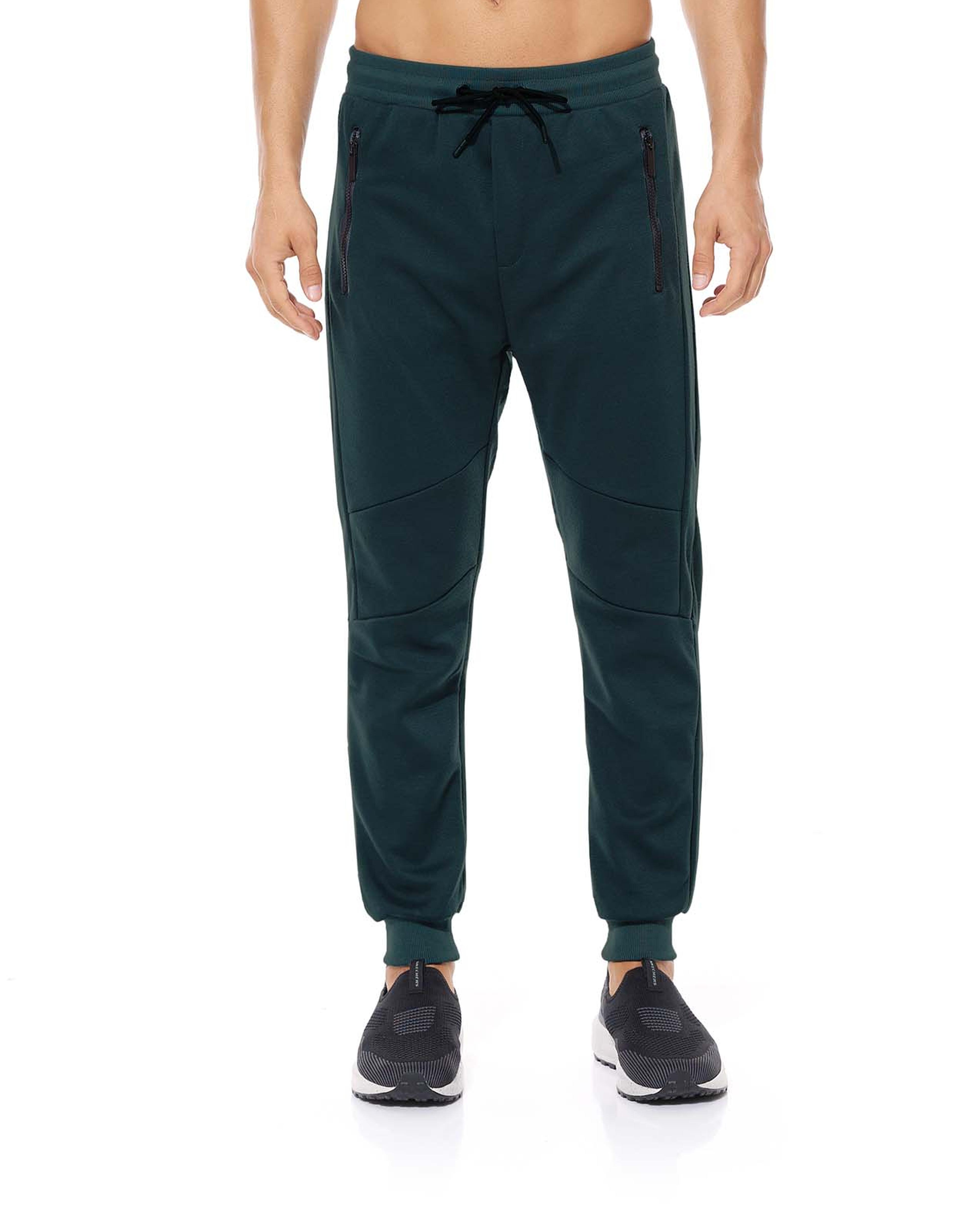 Solid Joggers with Drawstring Waist