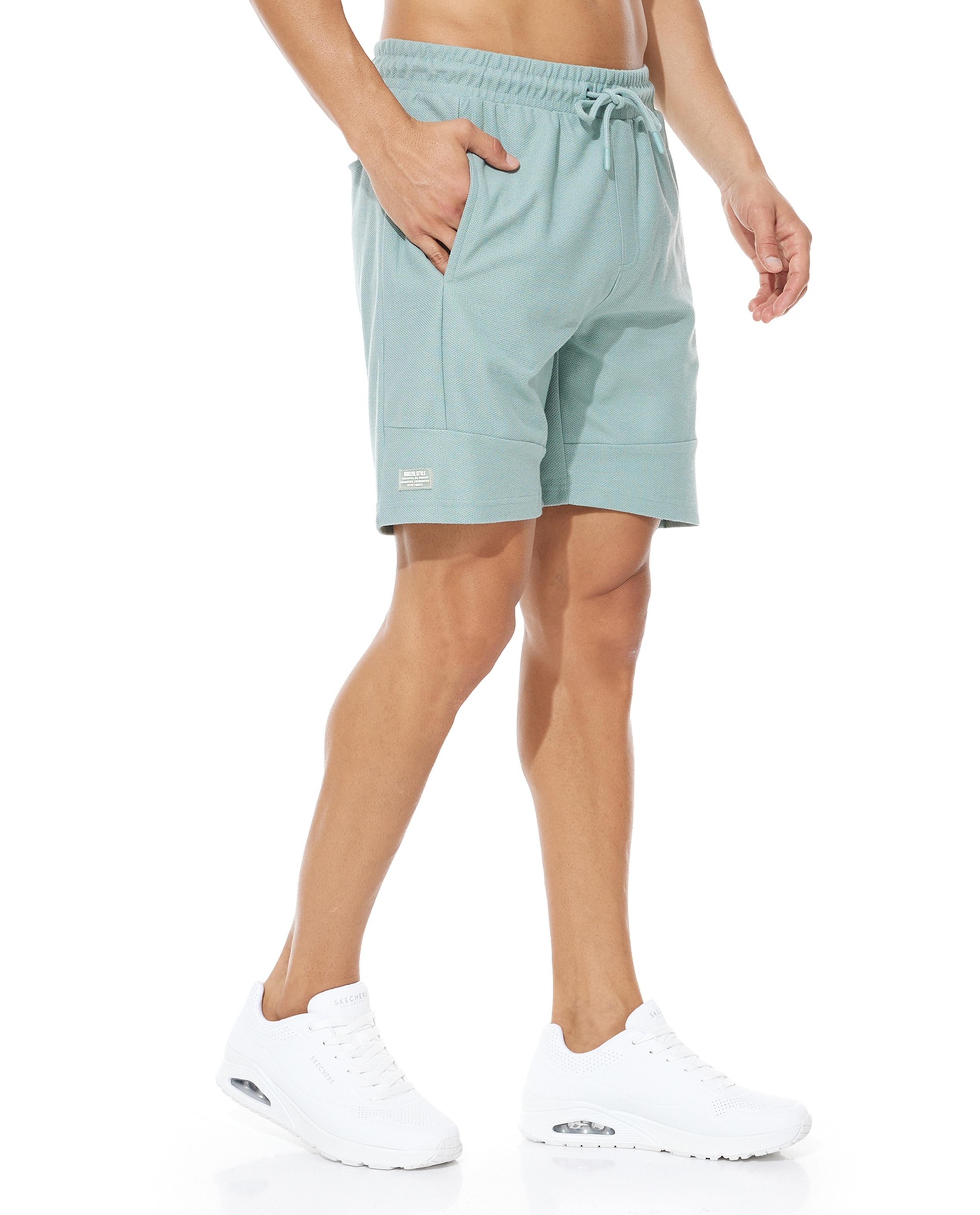 Solid Shorts with Drawstring Waist