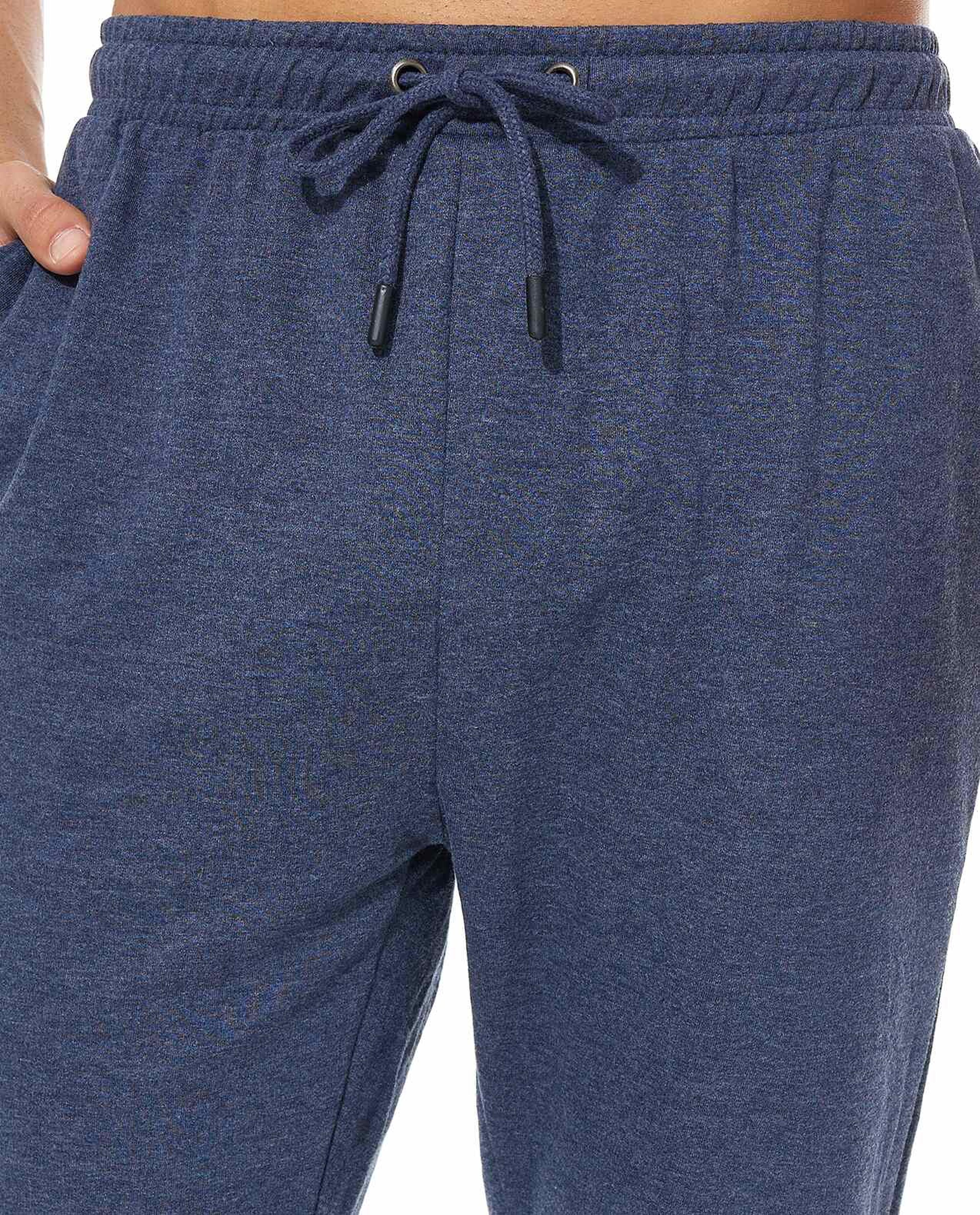 Solid Lounge Pants with Drawstring Waist