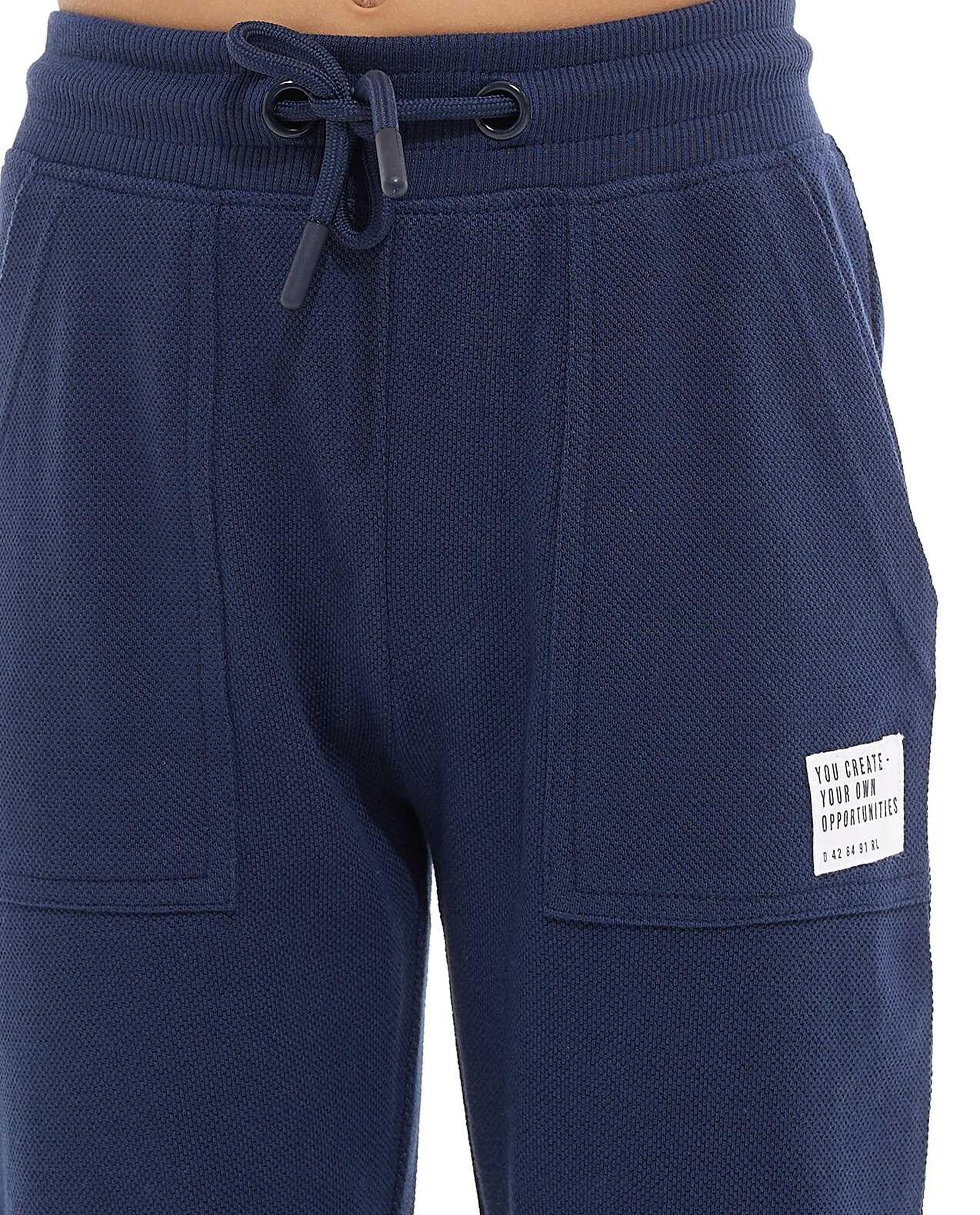 Solid Joggers with Drawstring Waist