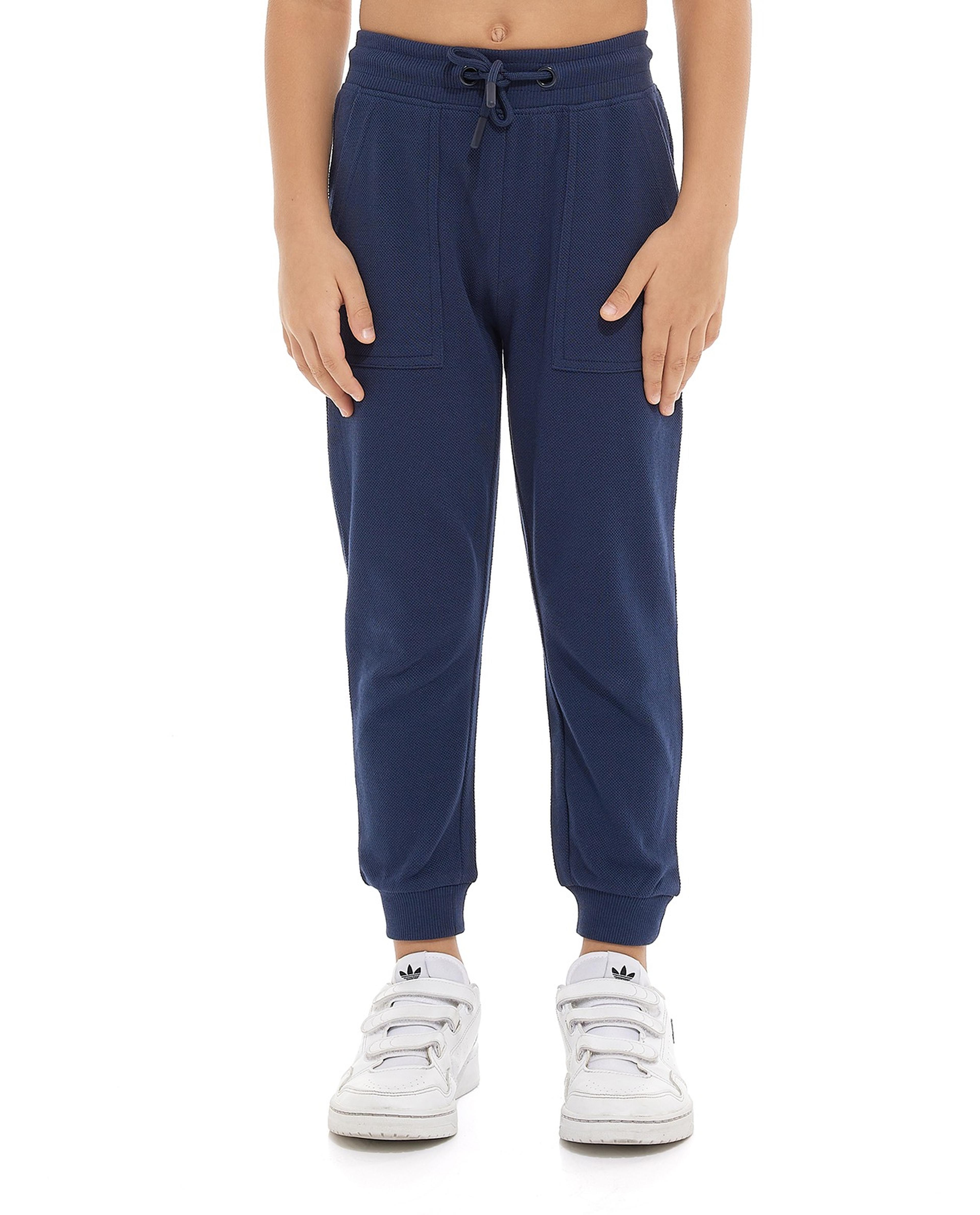 Solid Joggers with Drawstring Waist