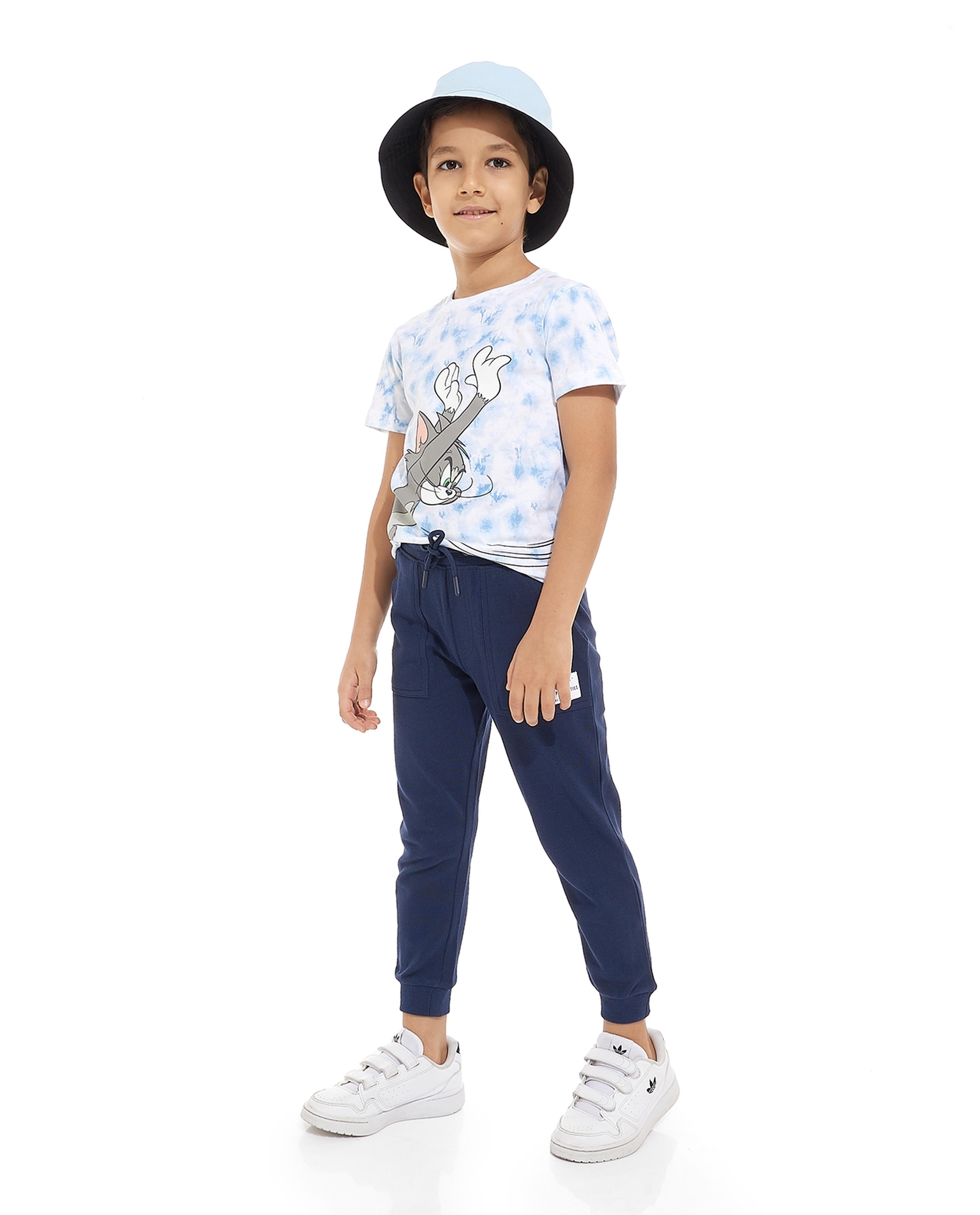 Solid Joggers with Drawstring Waist