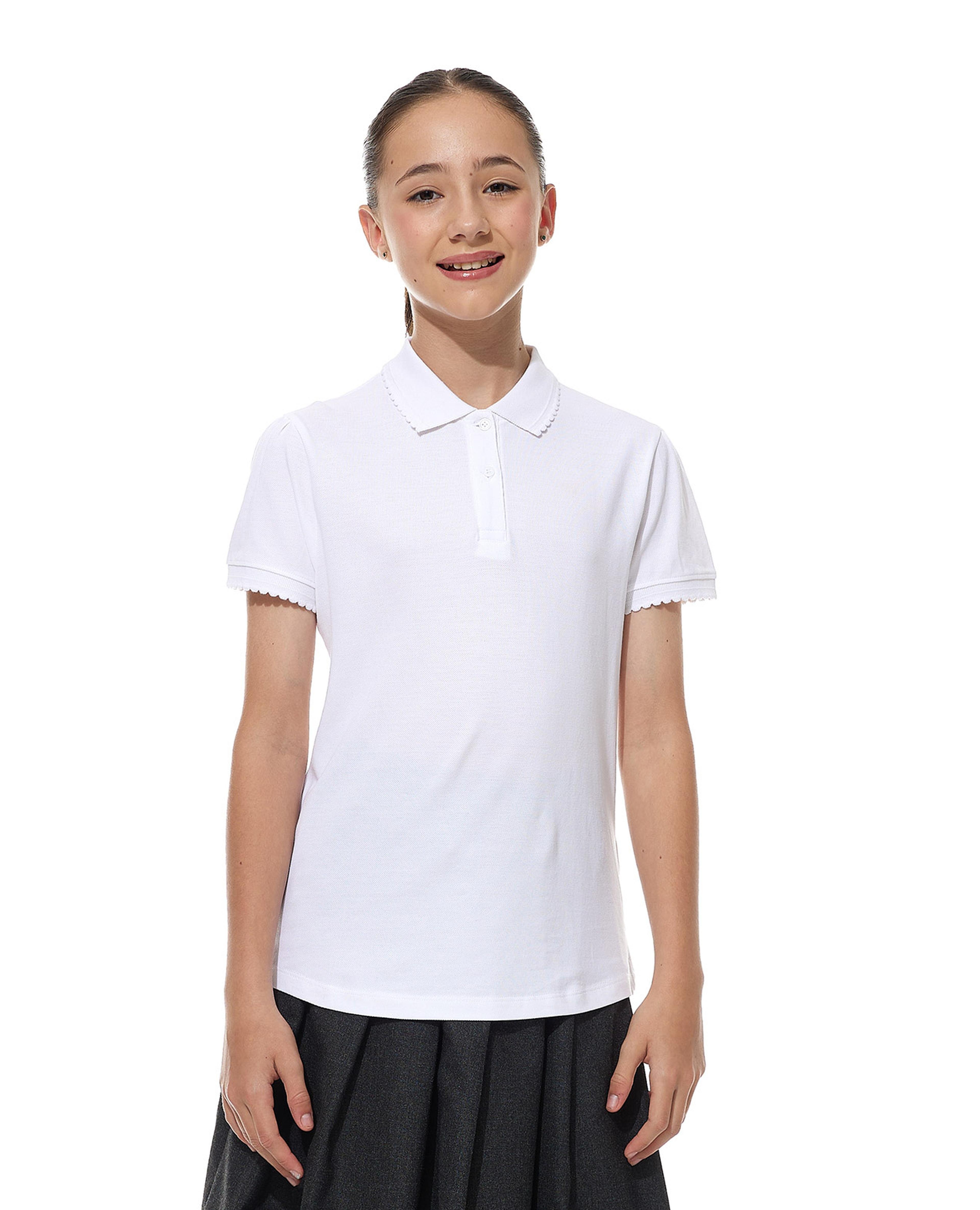 Pack of 2 Solid Polo T-Shirts with Short Sleeves