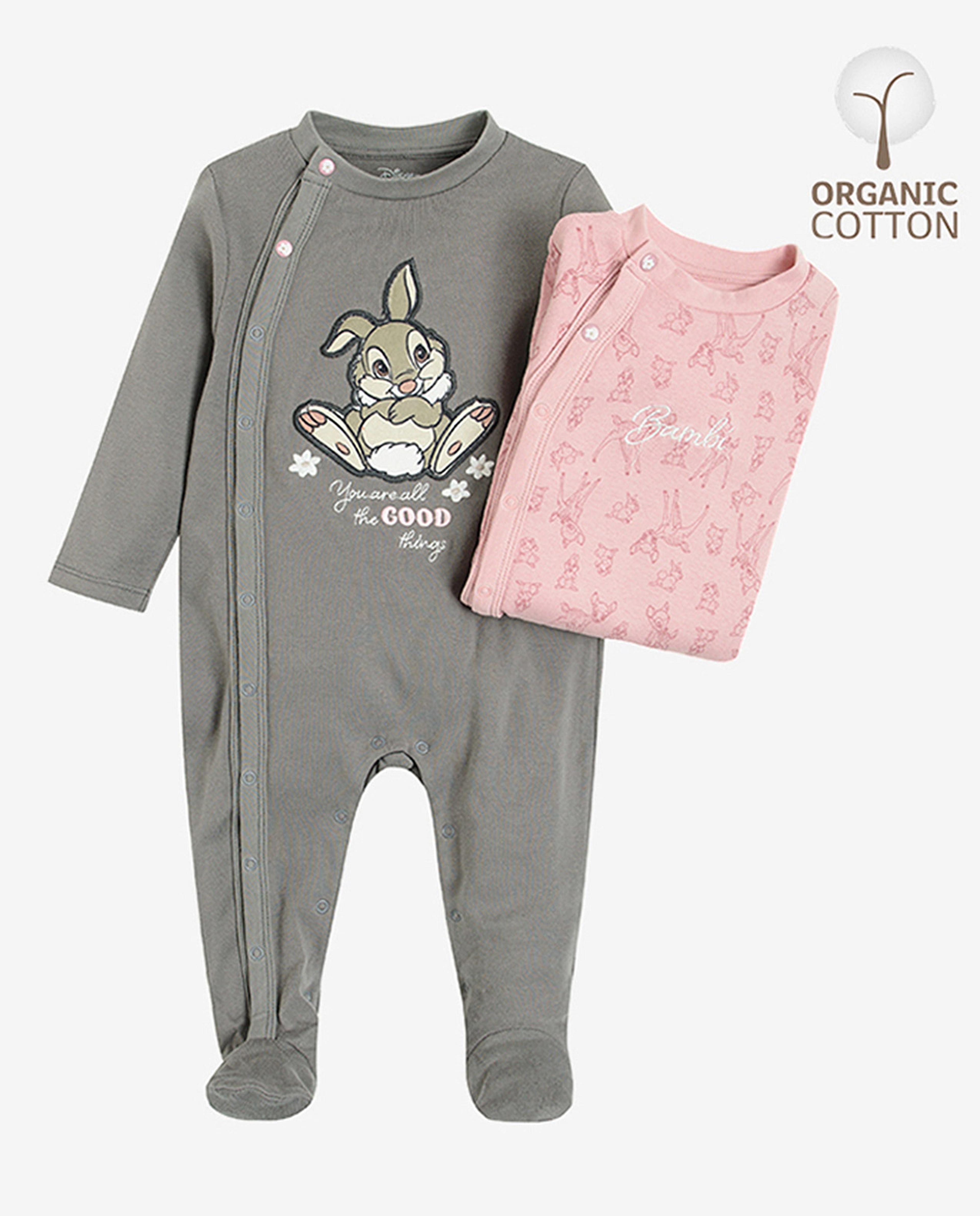 Kids Pack Of 2 Printed Sleepsuits