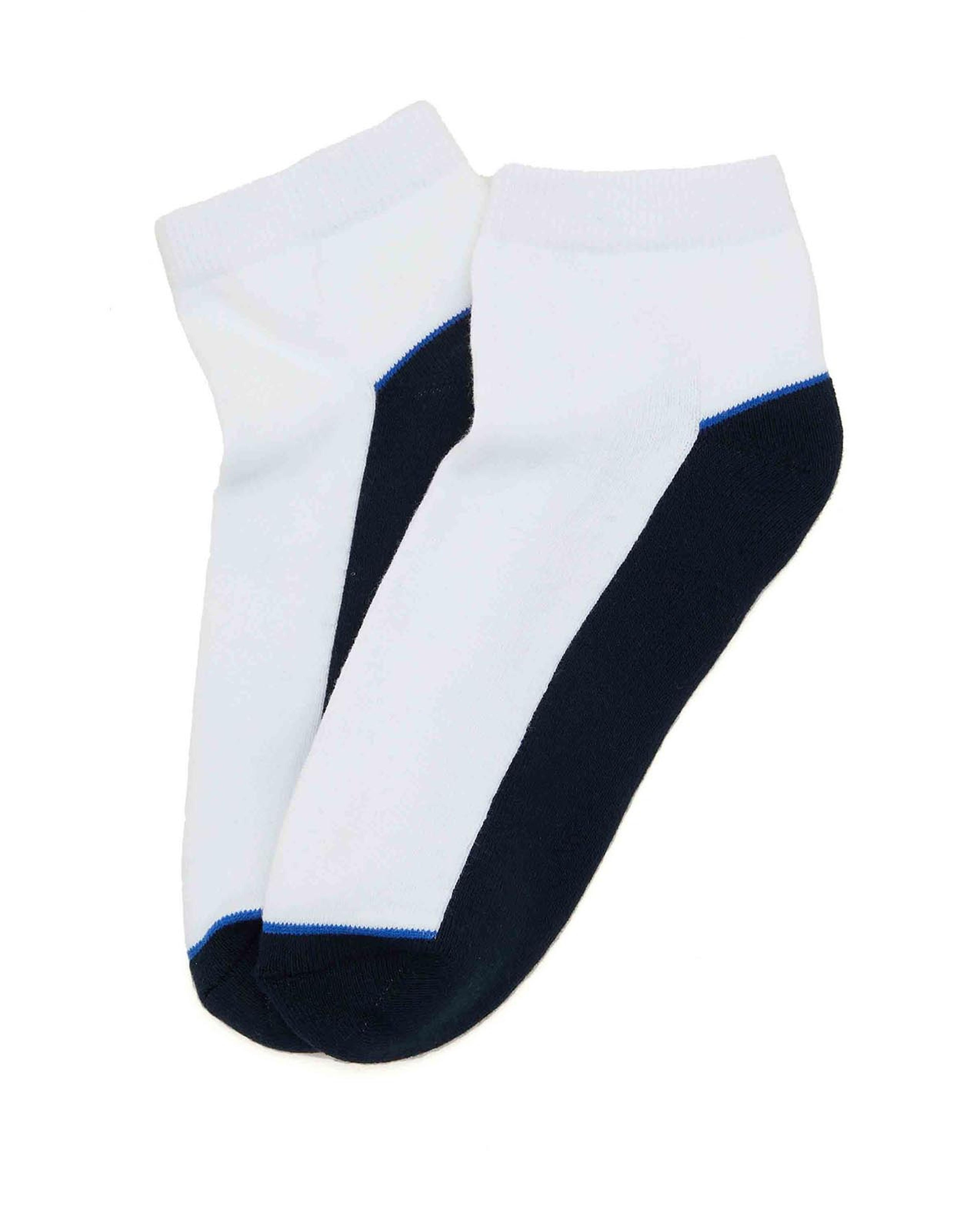 3-Pack Color Block Ankle Socks