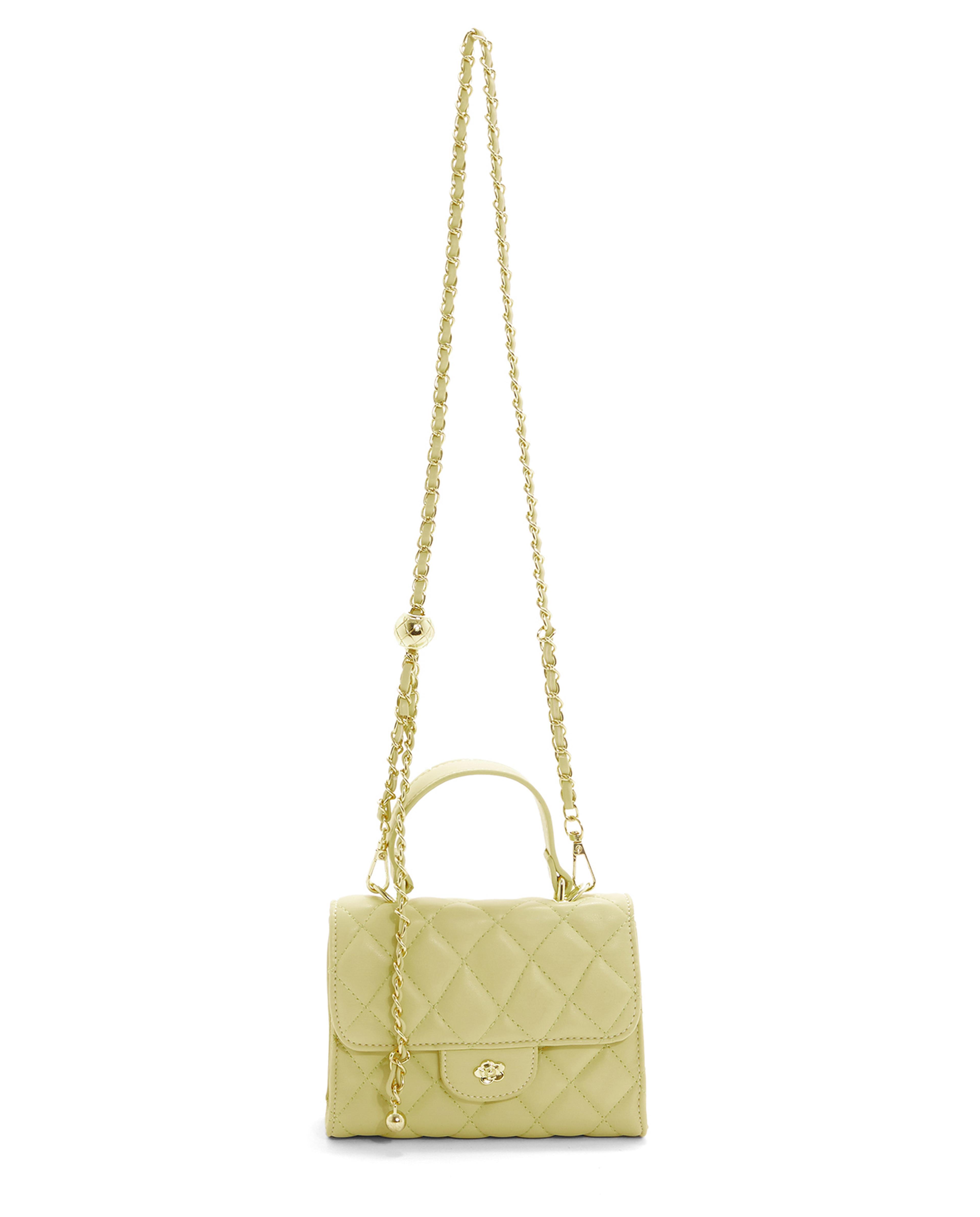 Quilted Top Handle Mini Bag with Sling