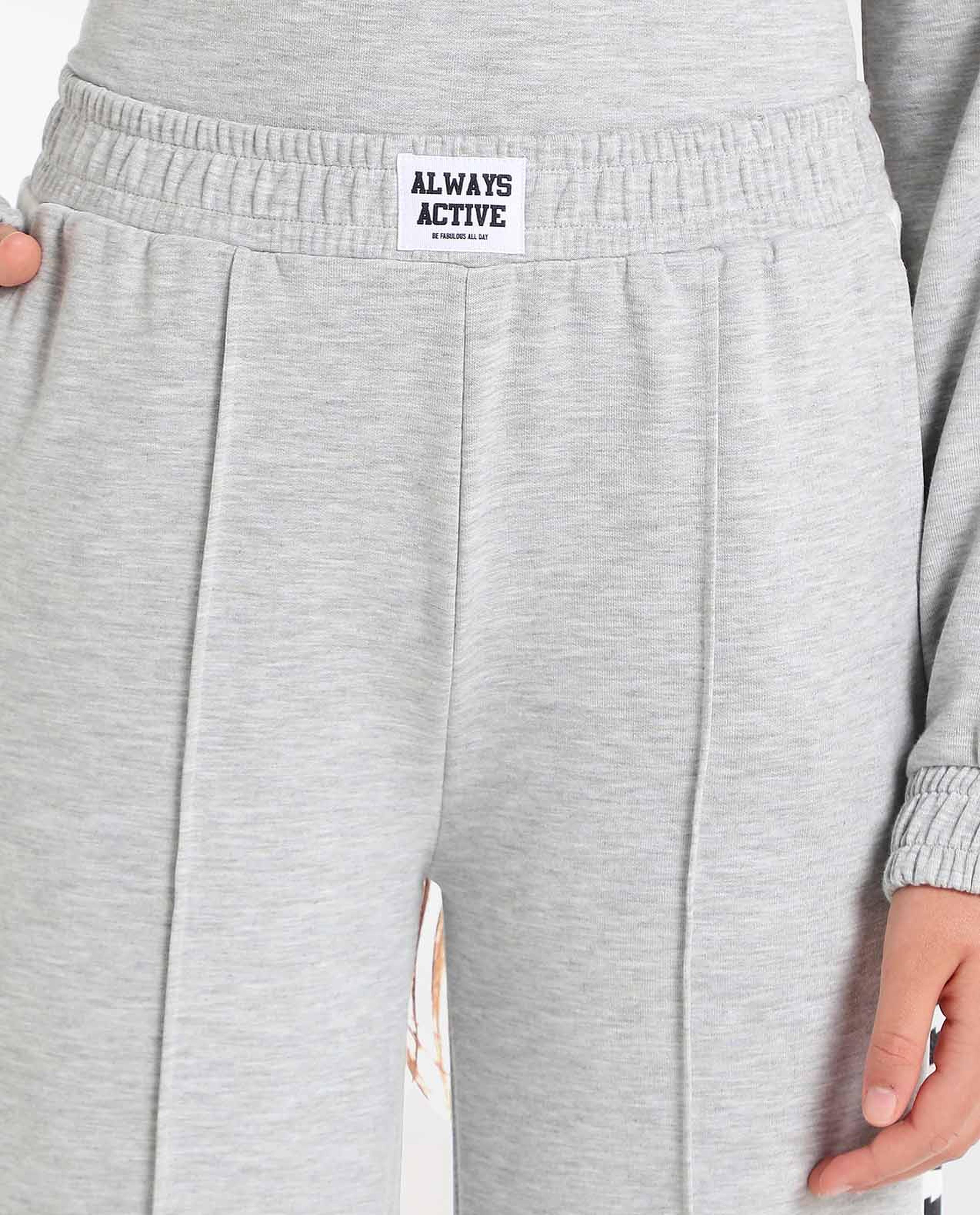 Wide Leg Sweatpants with Side Logo Tape