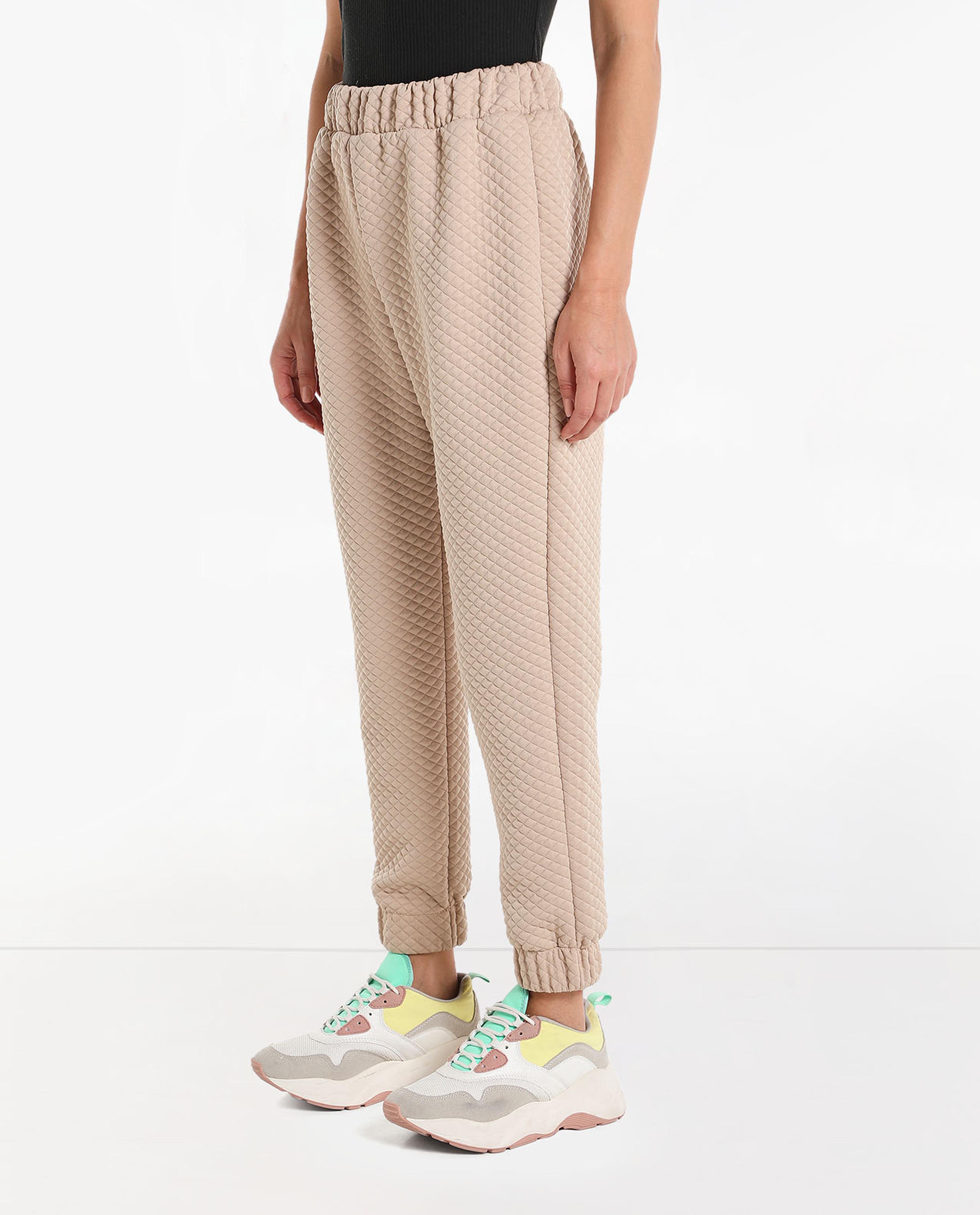 Self Knitted Jogger Style Pants with Elasticated Waist