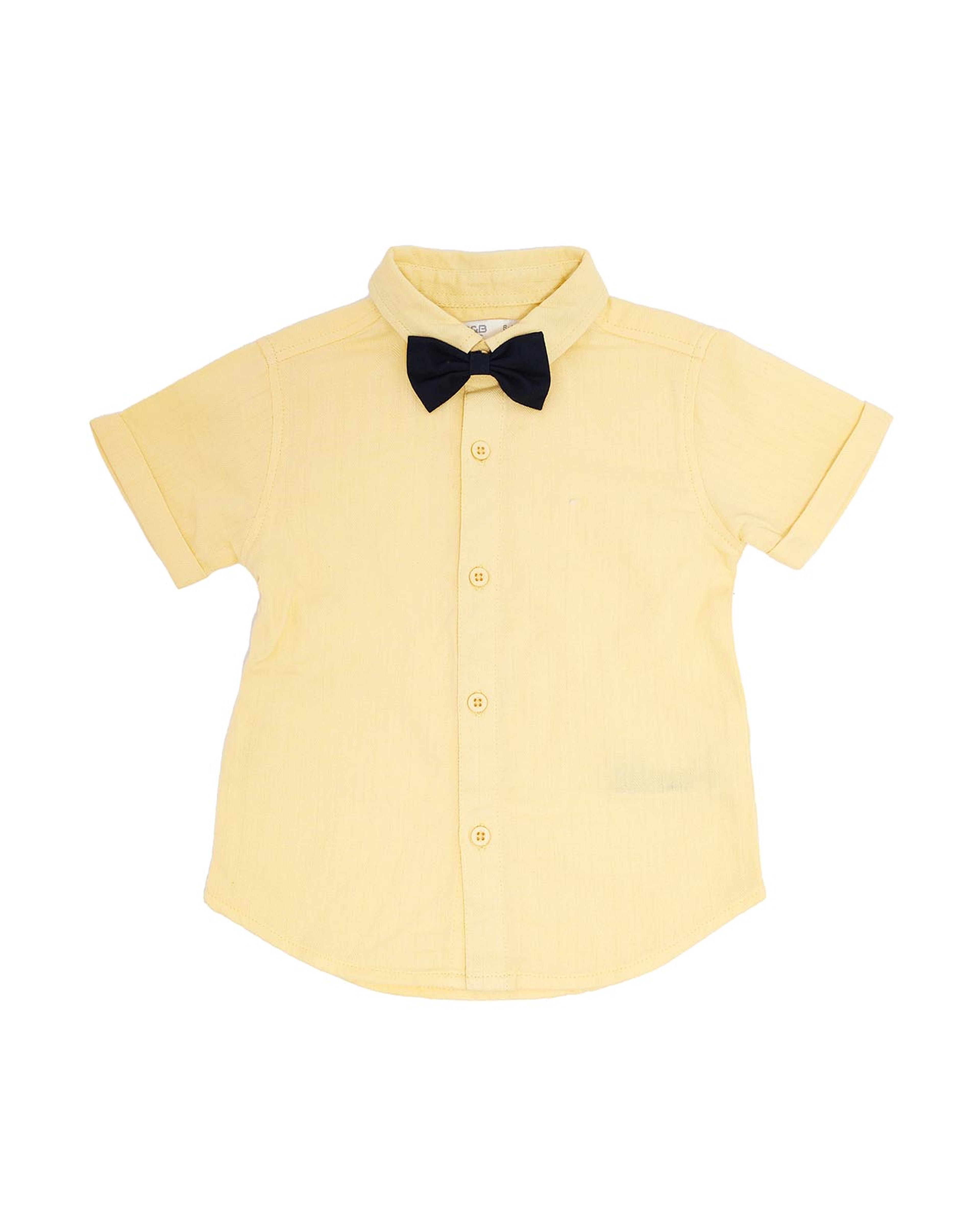 Solid Clothing Set with Suspenders