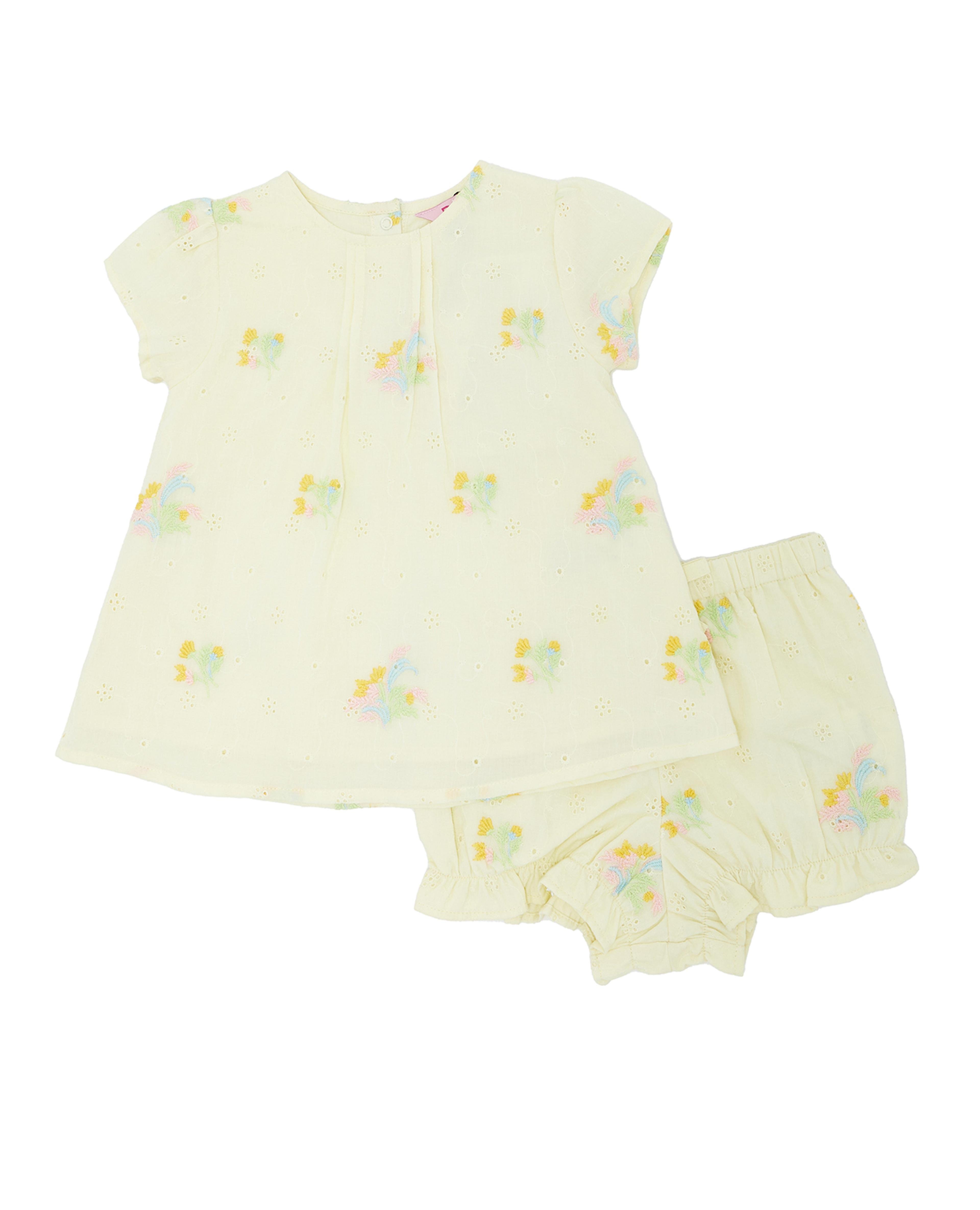 Embroidered Top and Bloomer Set
