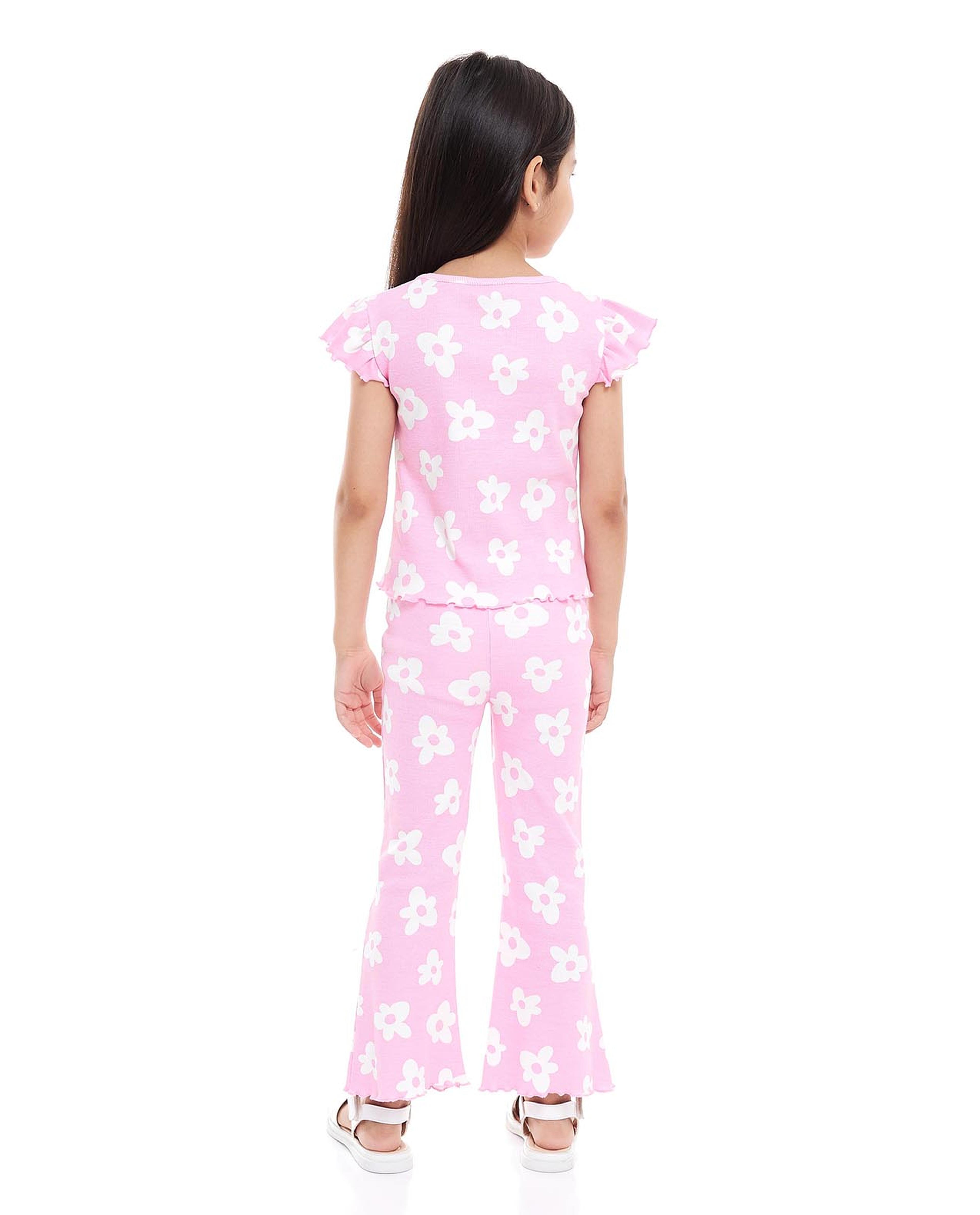 Floral Print Top and Trousers